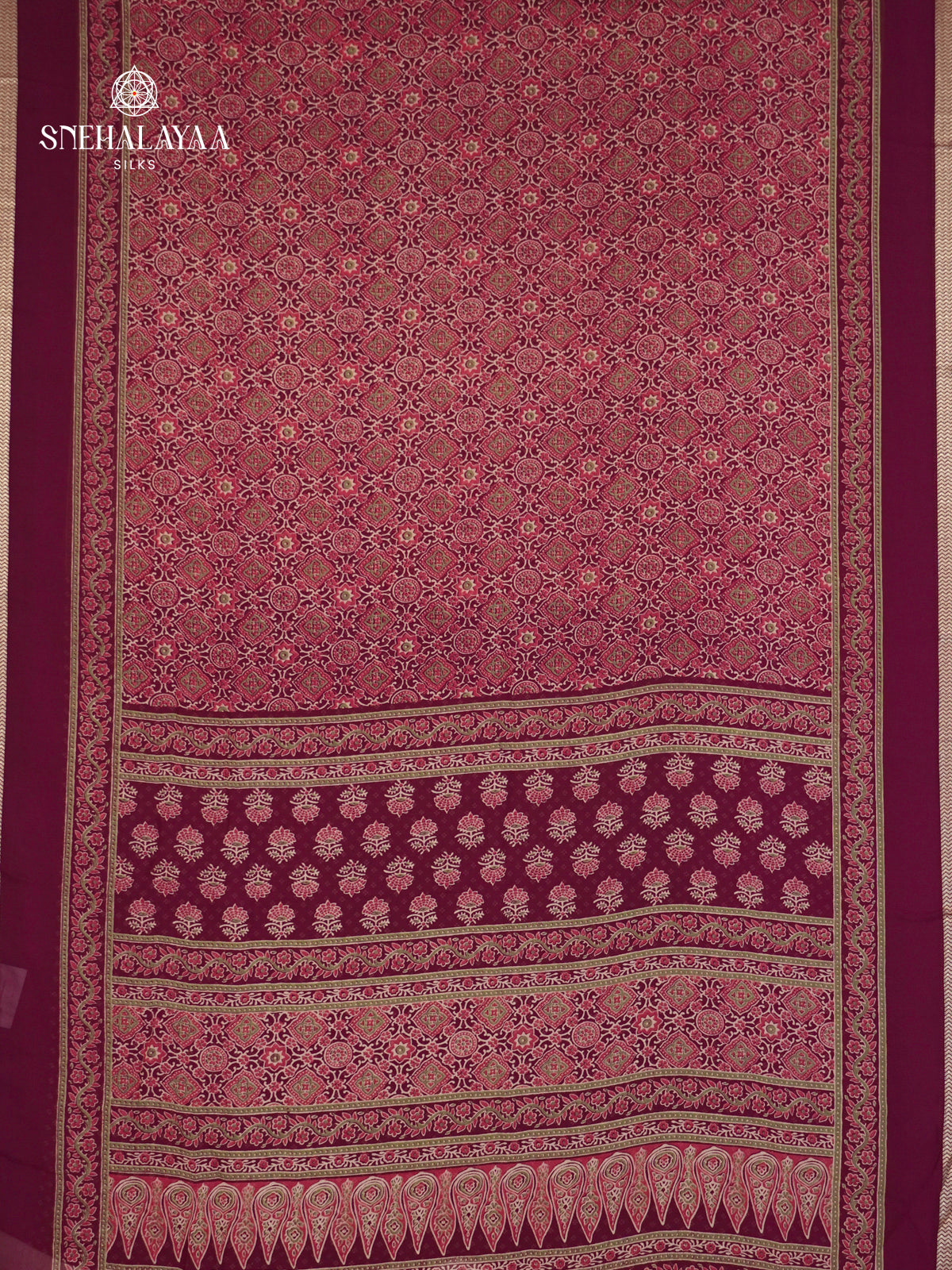 Purple Chiffon Saree