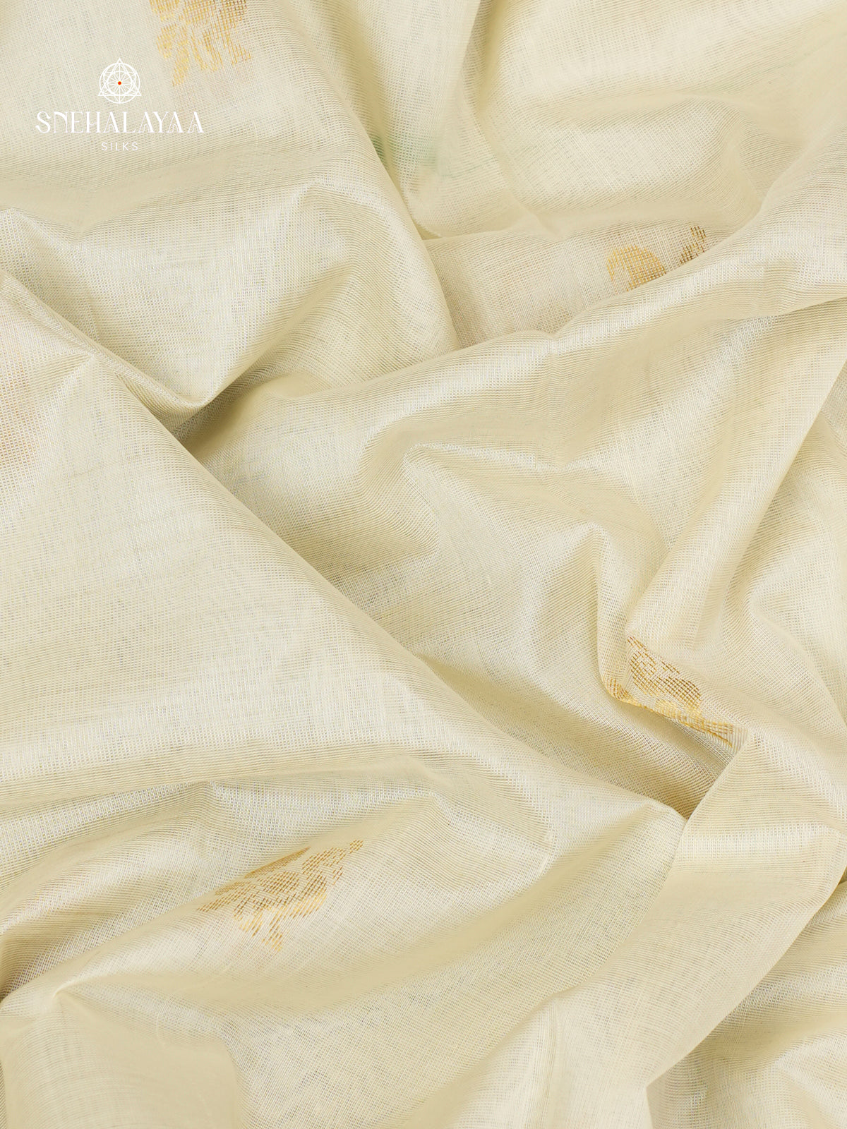 Kuppadam Silk Cotton Saree in Ivory with Green & Red Peacock Border