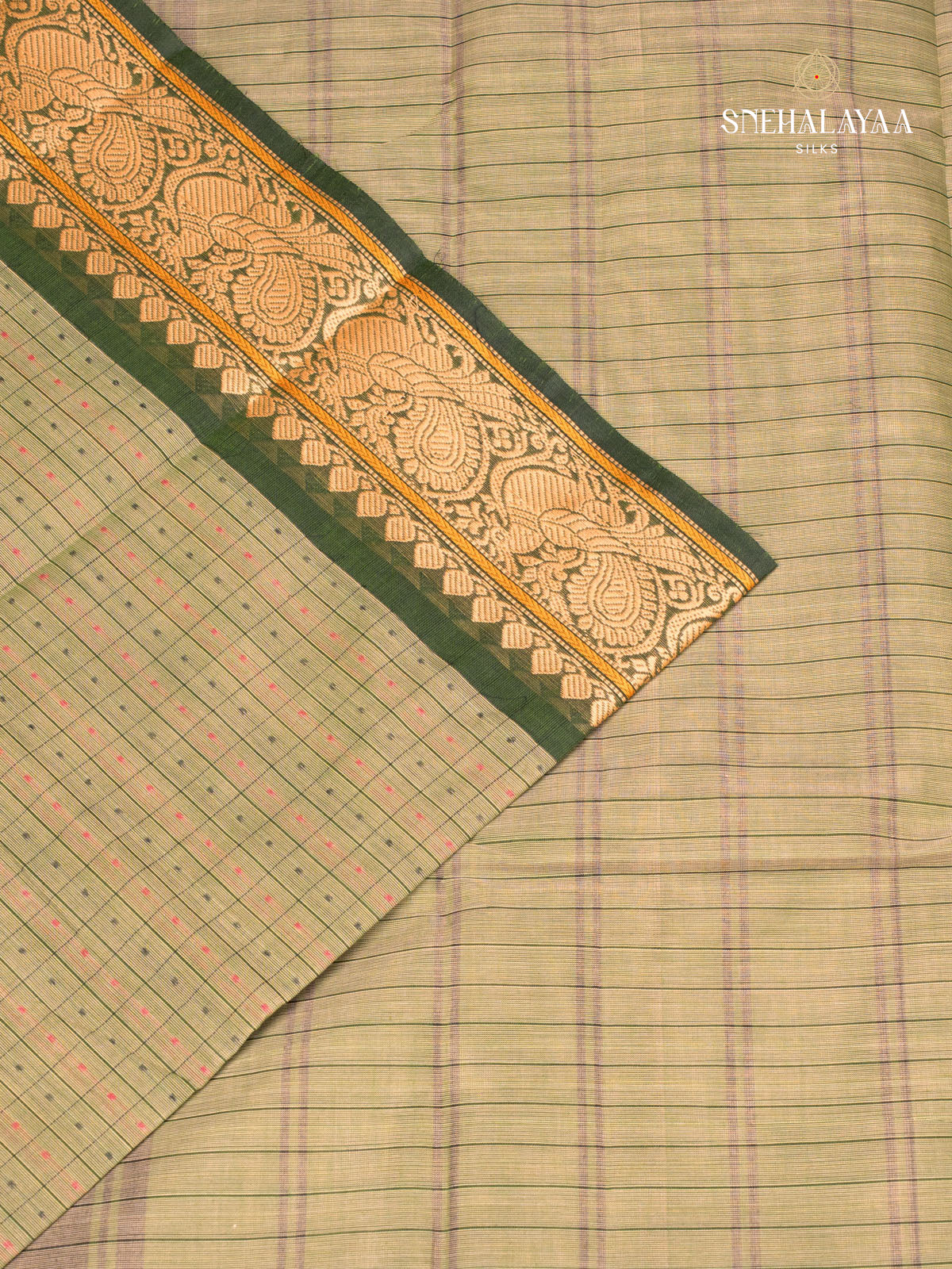 Green Chettinad Cotton Saree