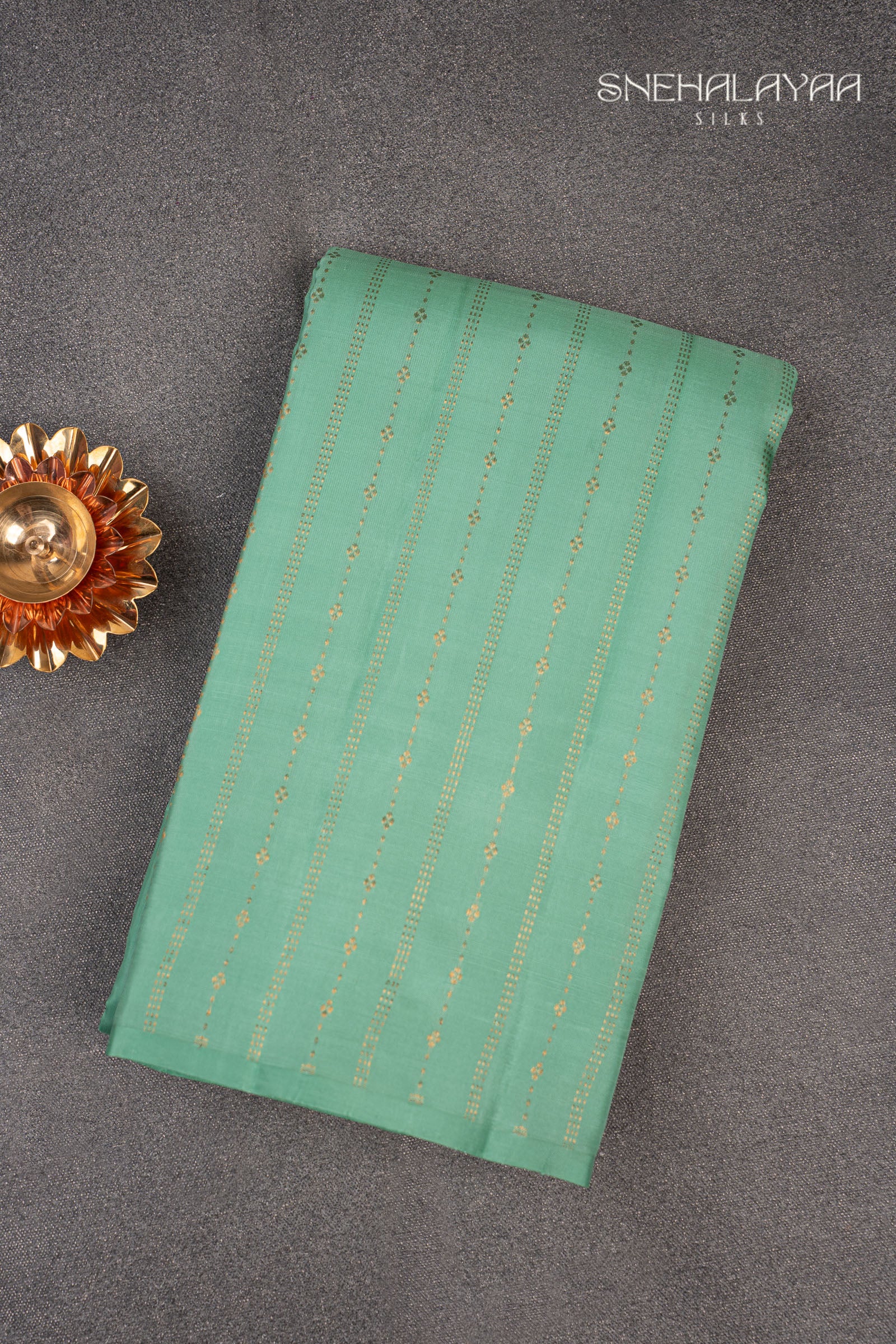 Seafoam Green Silk Saree