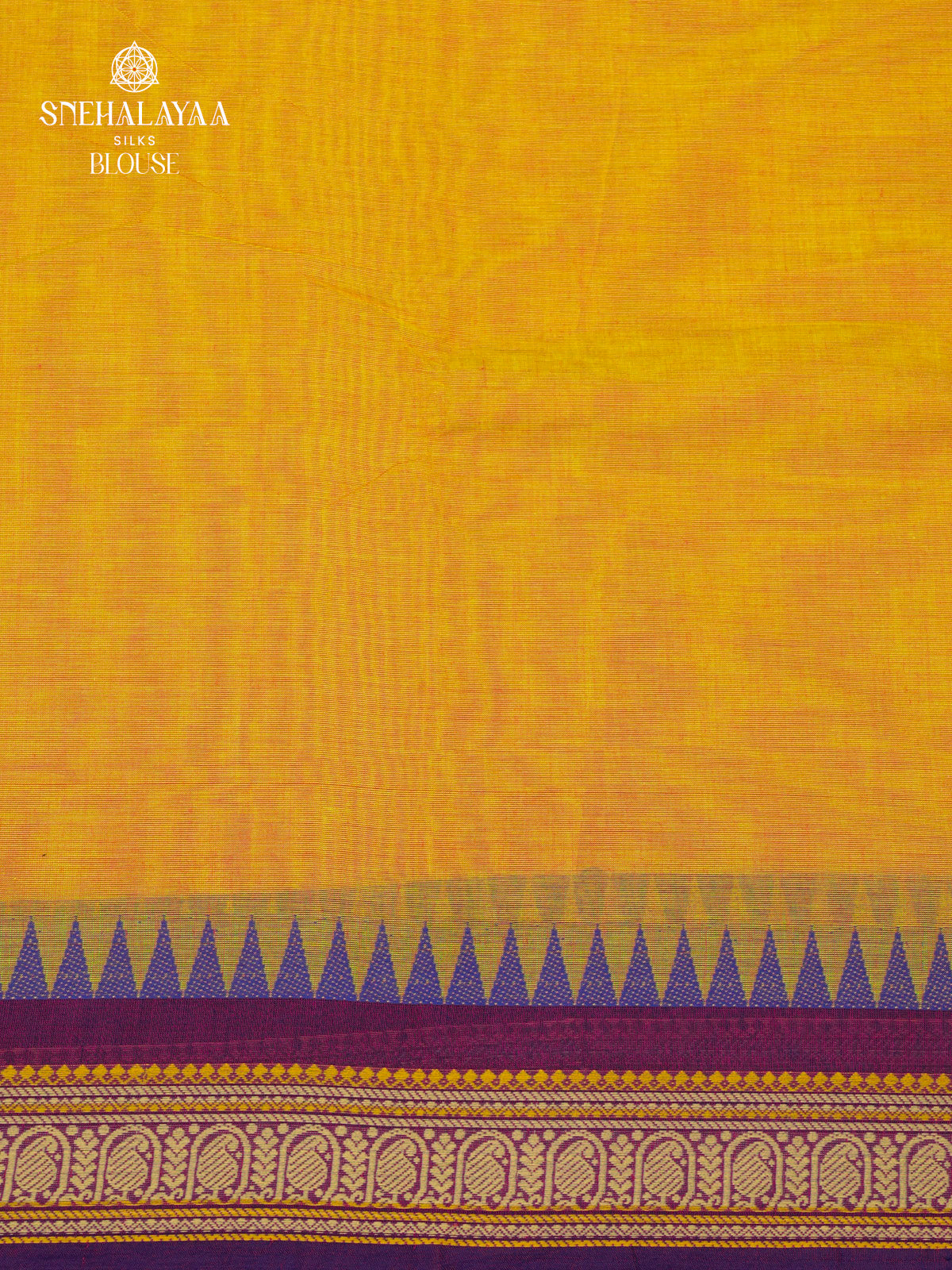 Mustard Yellow Chettinad Cotton Saree