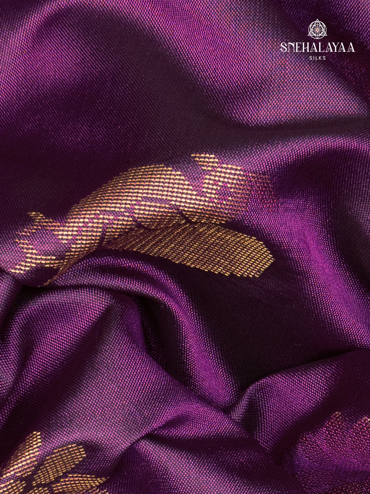 Magenta Gadwal Silk Saree