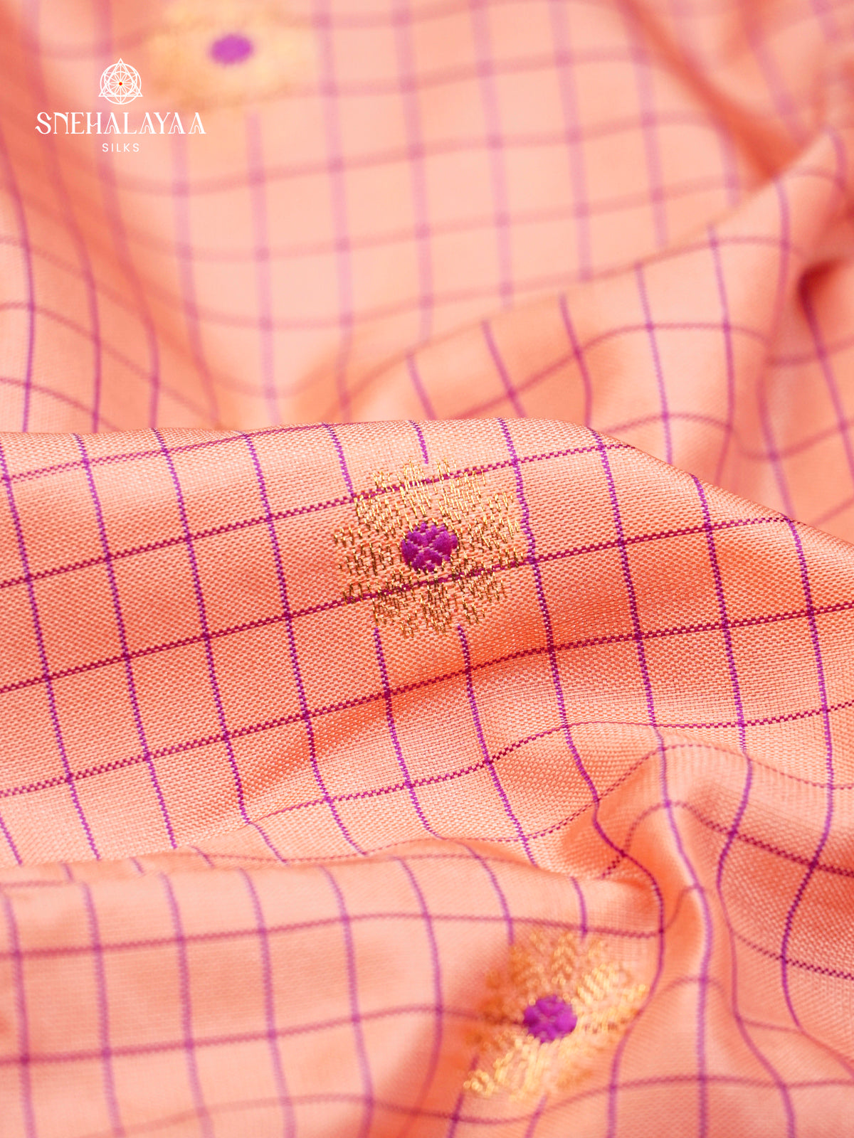 Pale Pink Gadwal Silk Saree