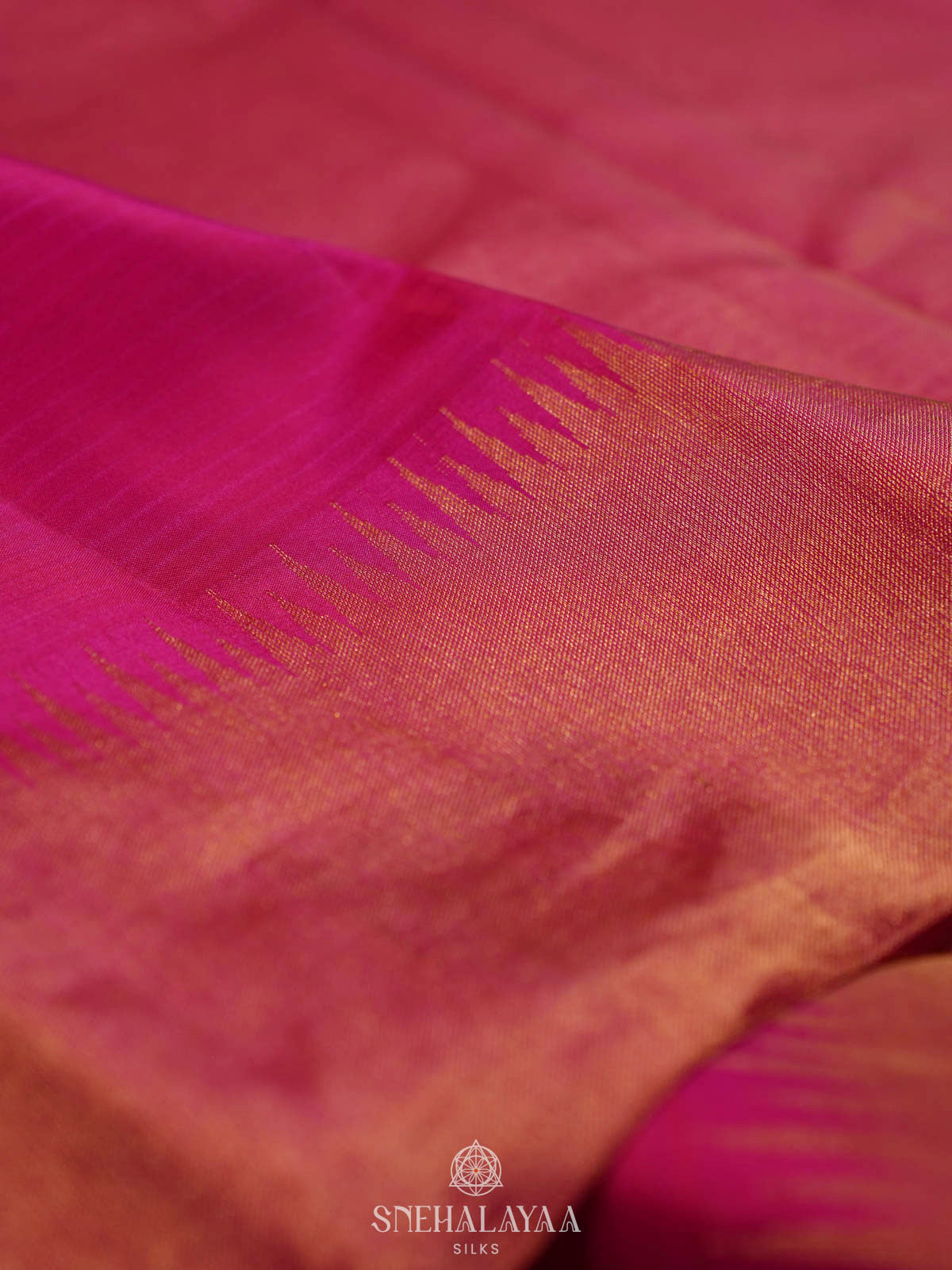 Pink Kanjivaram silk saree