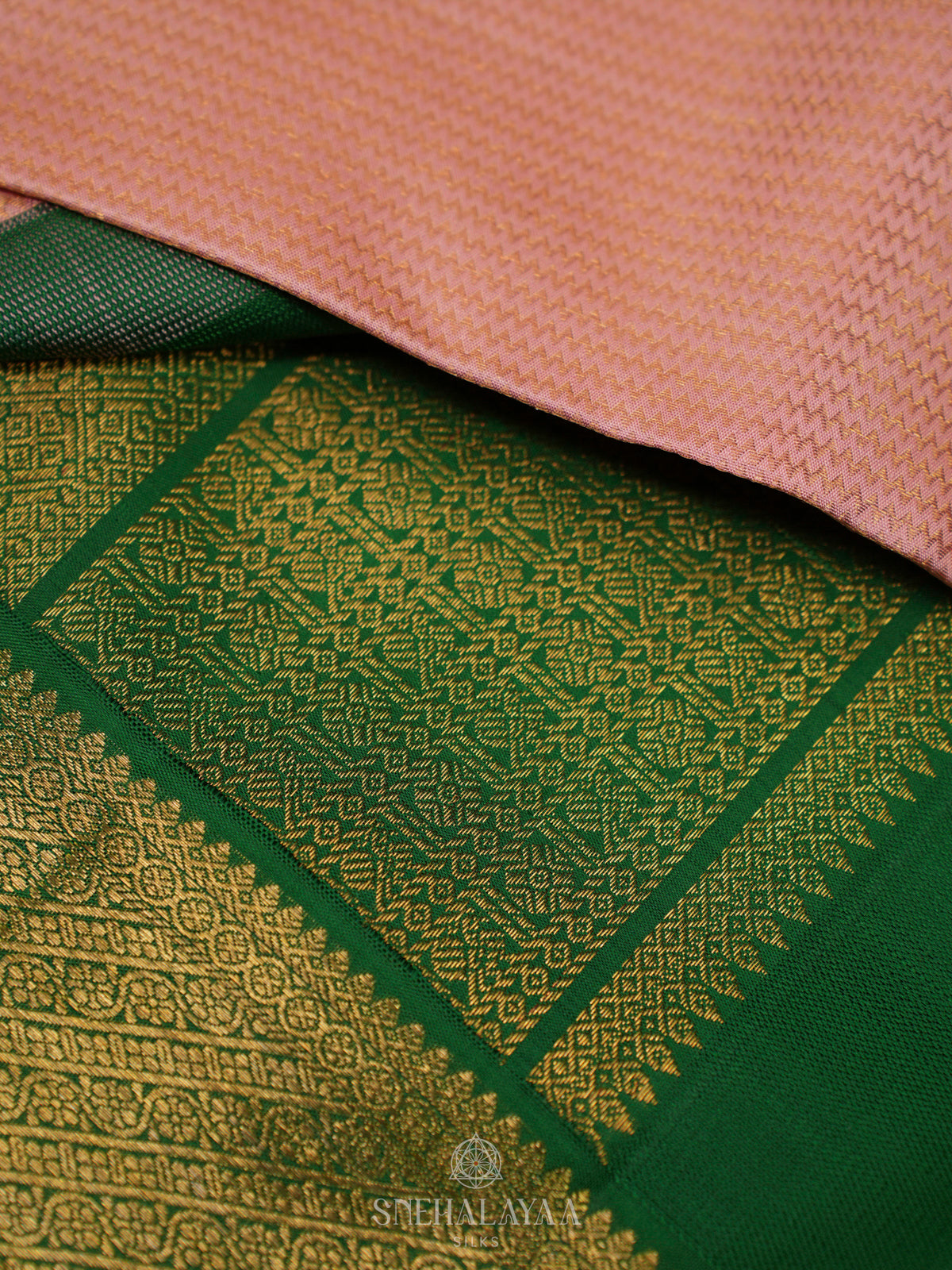 Peach Kanjivaram Silk Saree