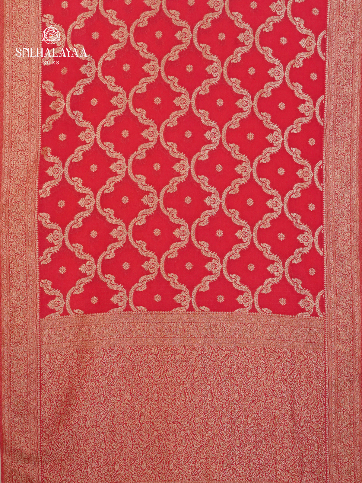 Rani Pink Banaras Crepe Silk Saree
