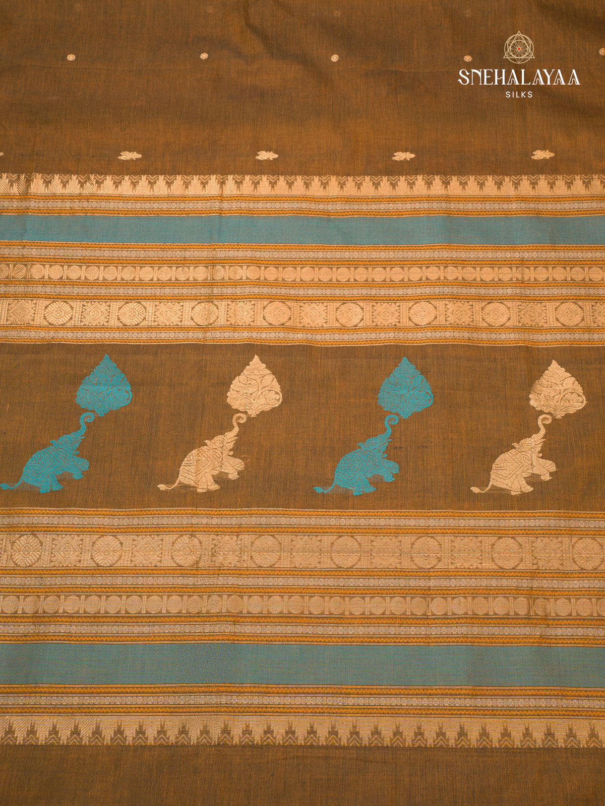 Light Brown Kanchi Cotton Saree