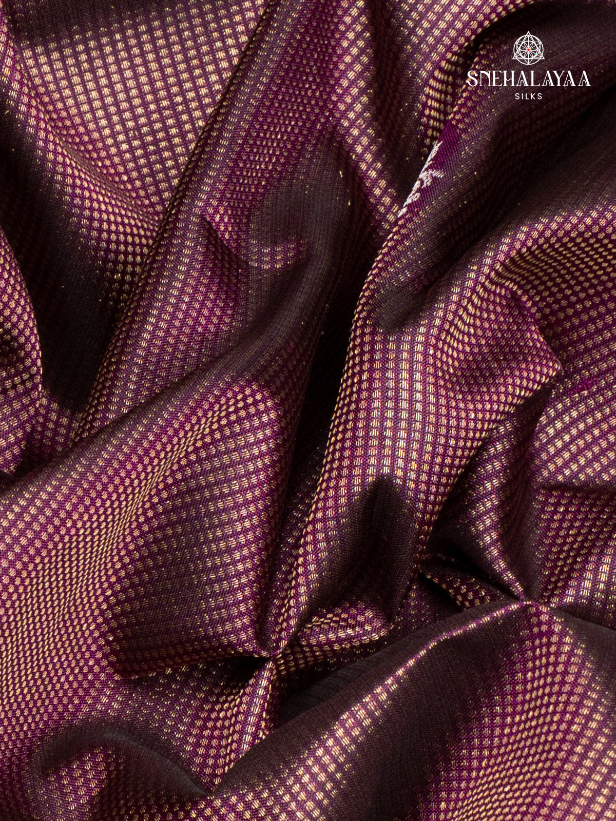 Plum Brown Kanjivaram Silk Saree