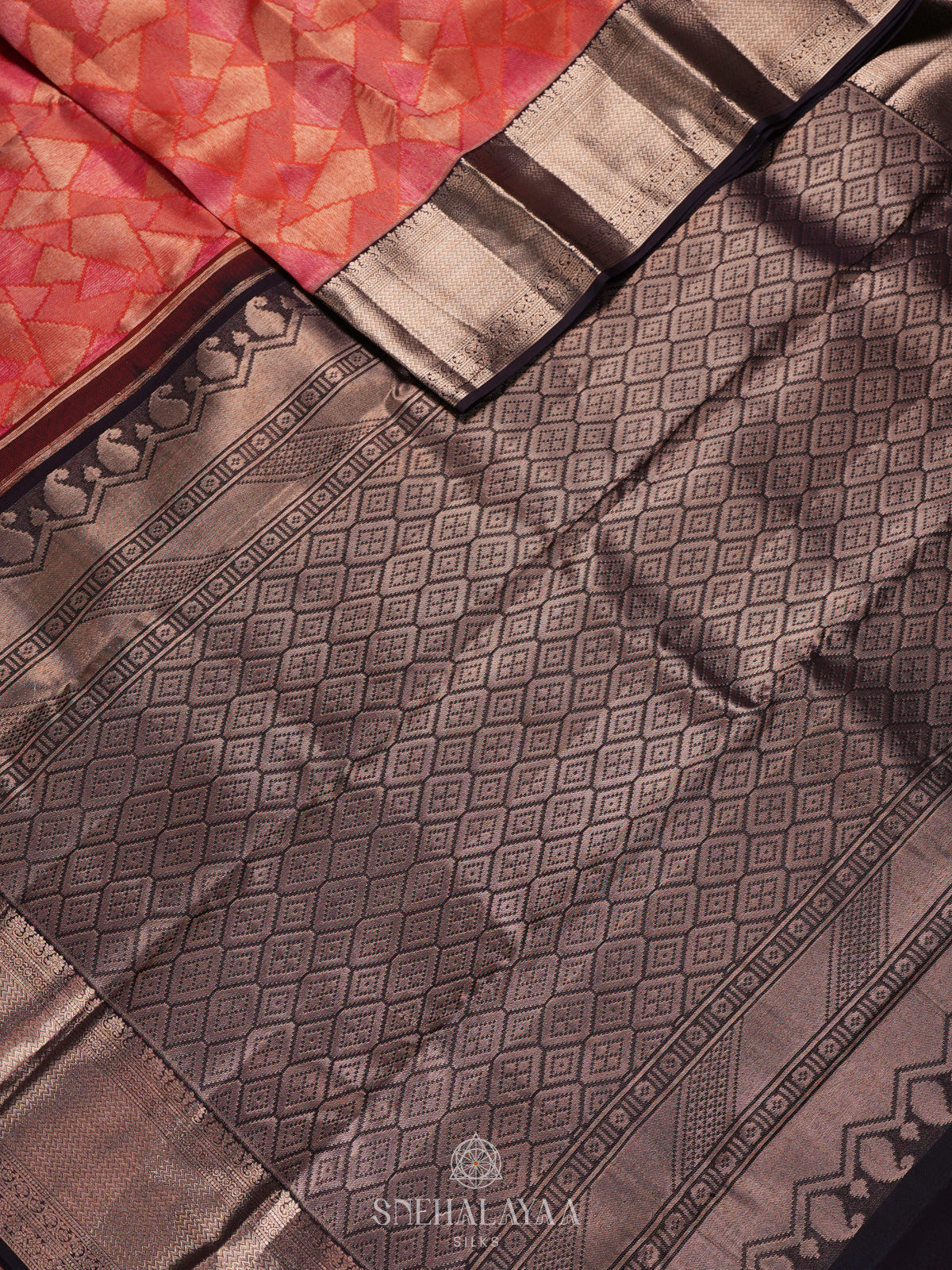 Orange Kanjivaram Silk Saree