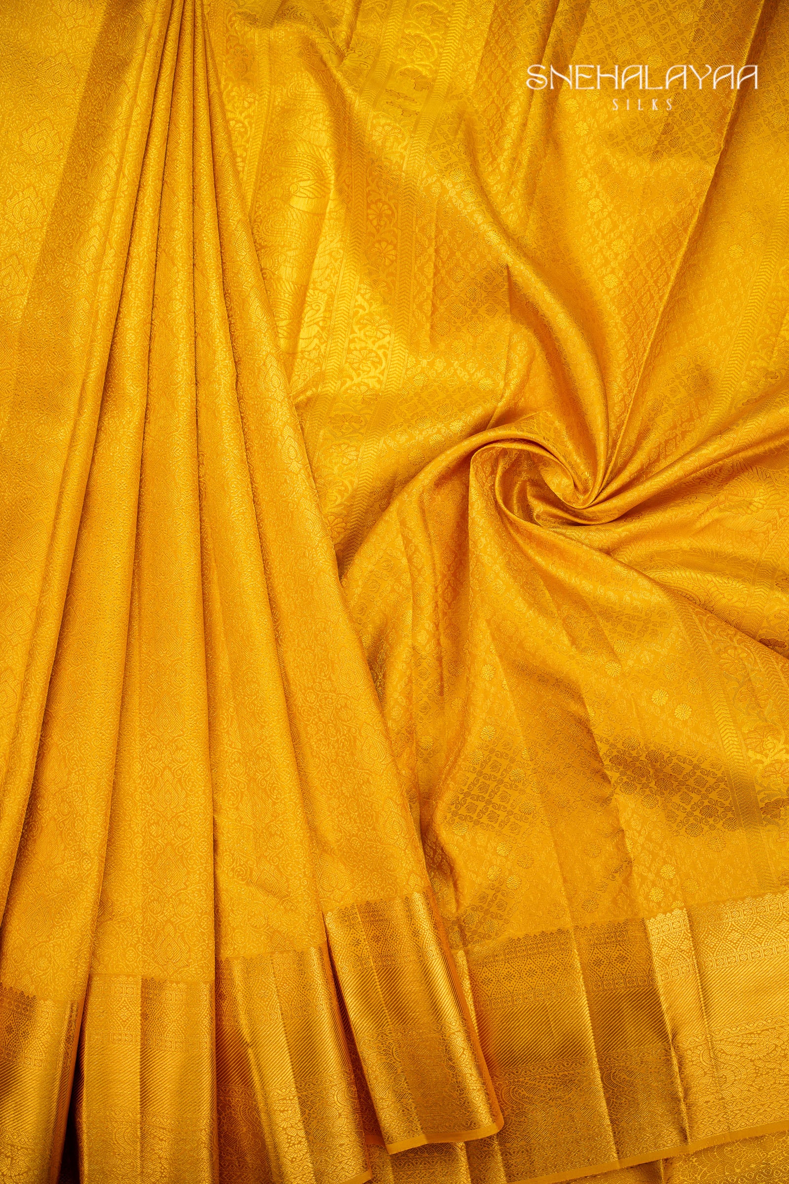 Yellow Kancheevaram Silk Saree