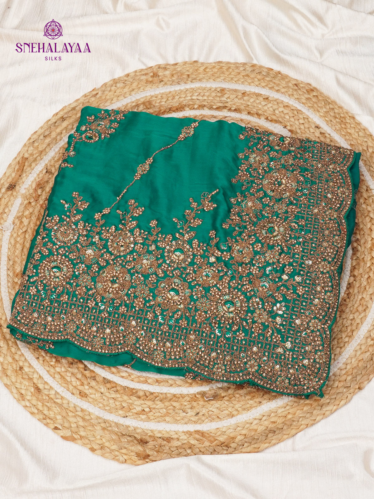 Green Designer Saree