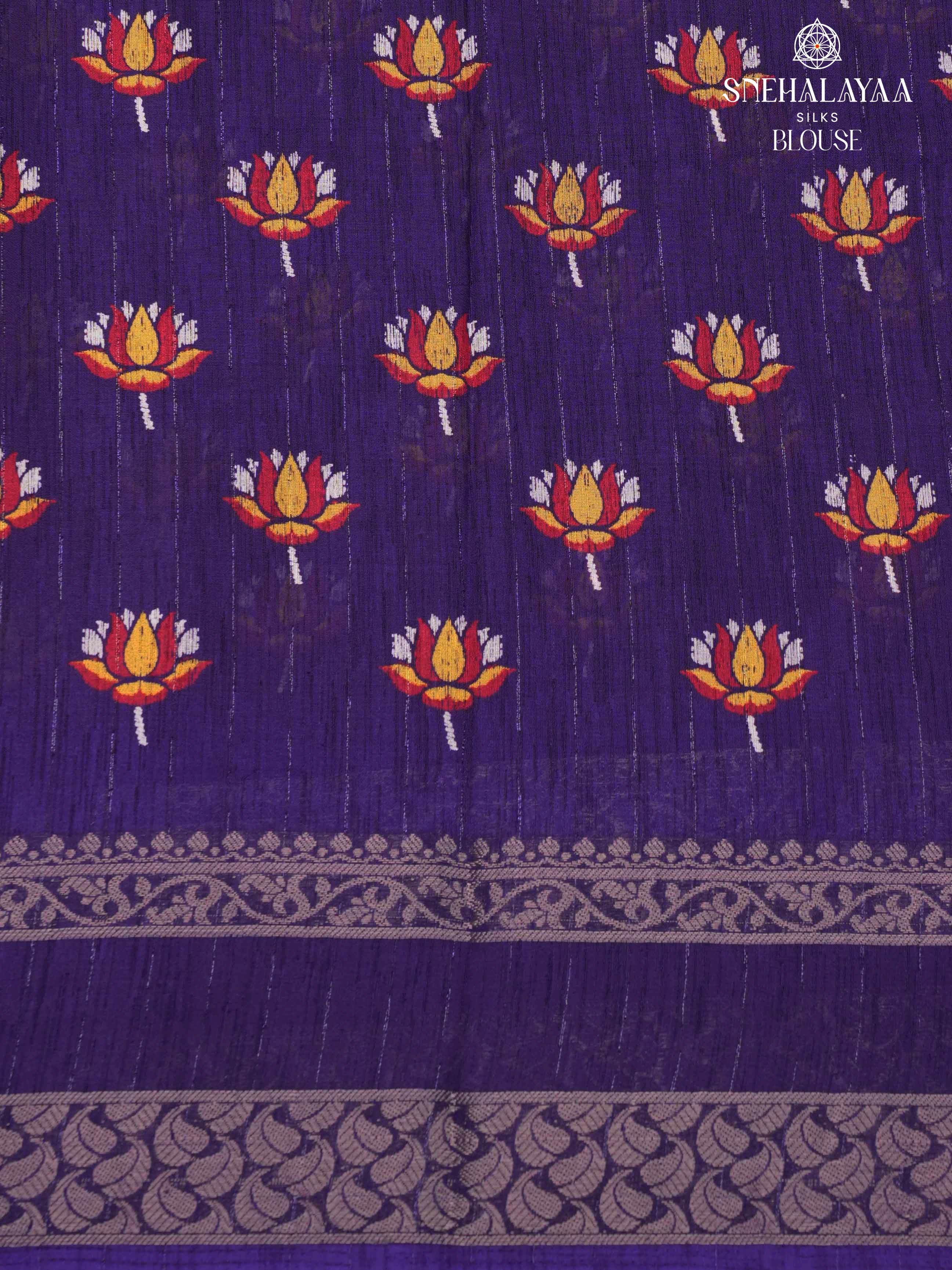 Royal Blue Dola Silk Saree