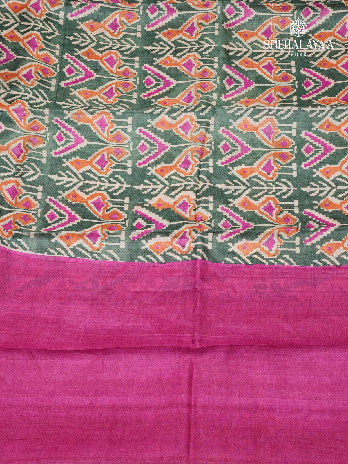Multicolour Tussar Silk Saree