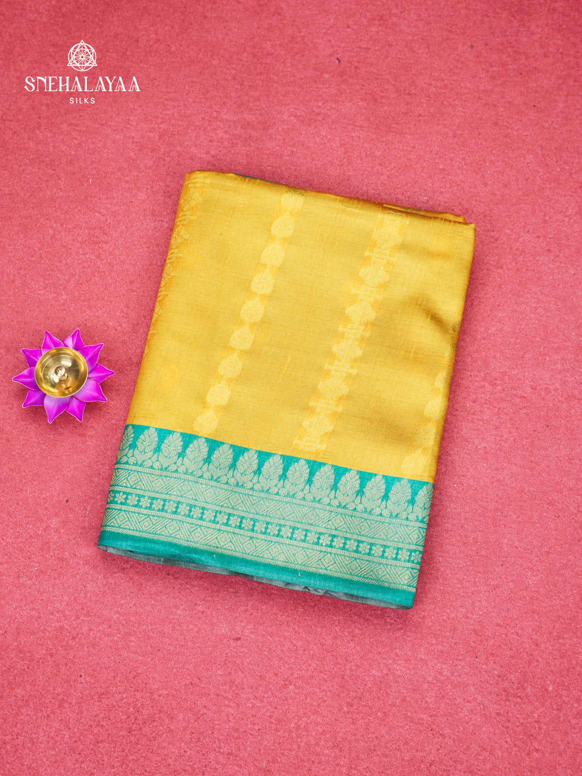 Mango Yellow Jute Saree