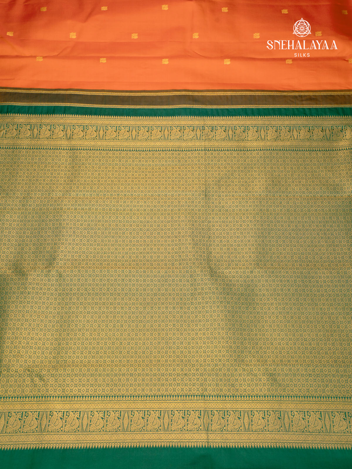 Orange Kanjivaram Silk Saree