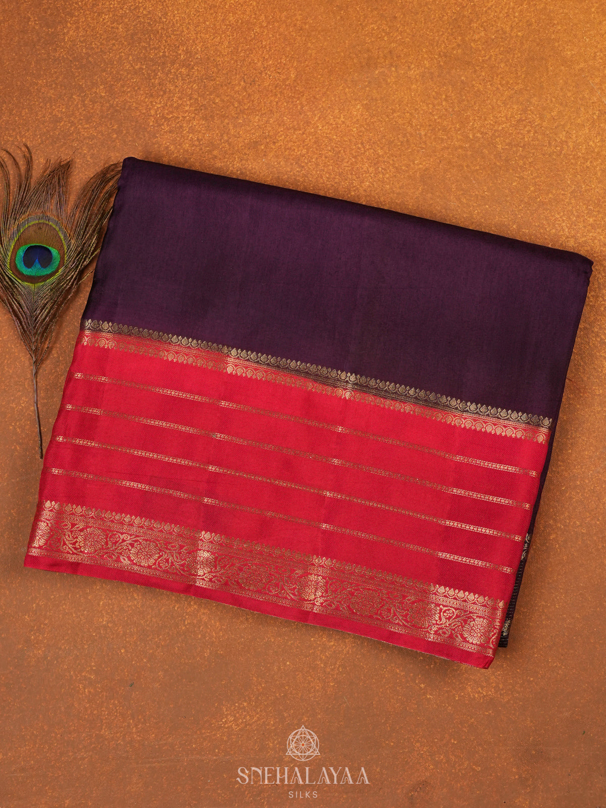 Purple Banarasi Silk Saree