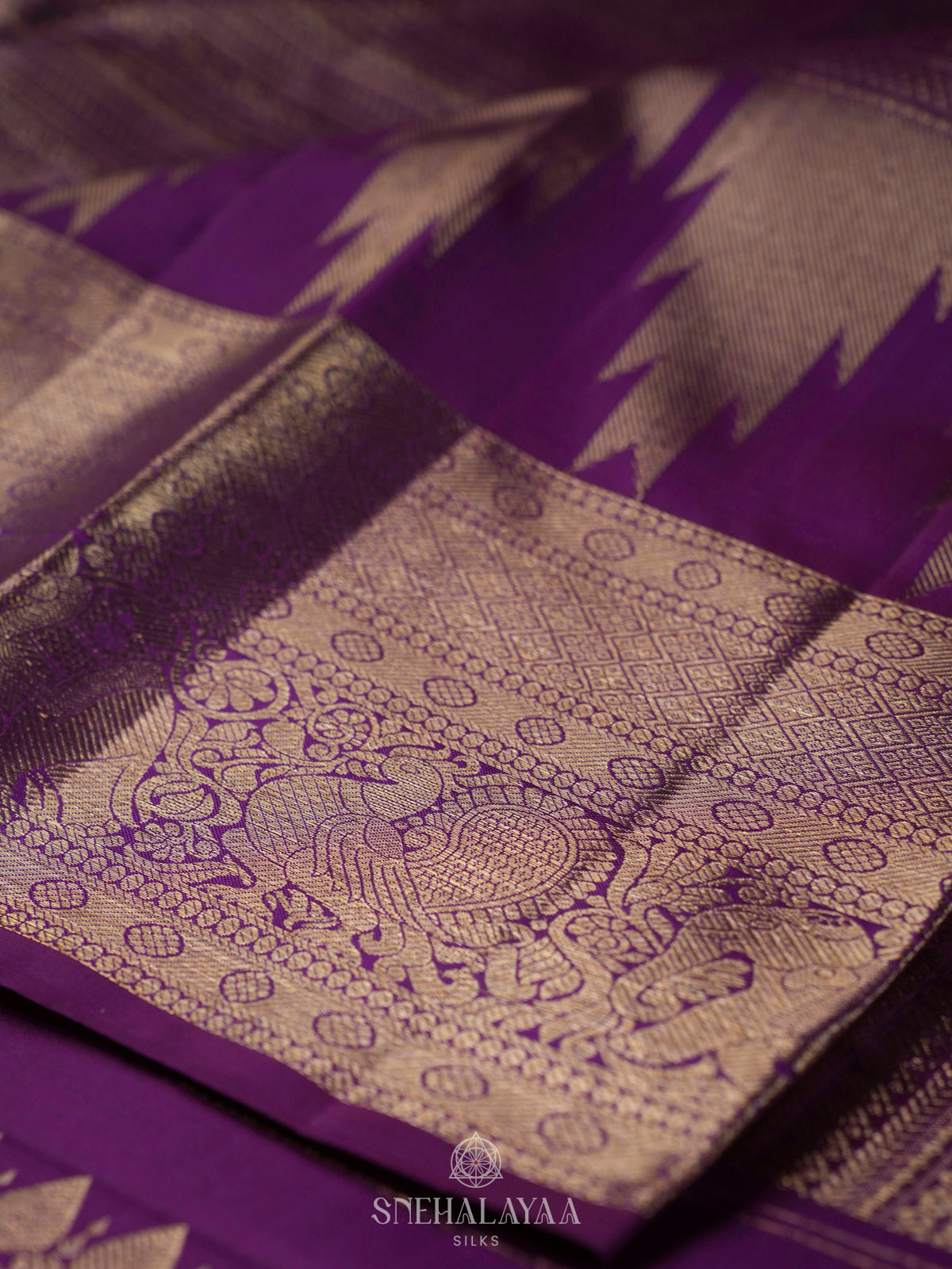 Purple Kanjivaram Silk Saree