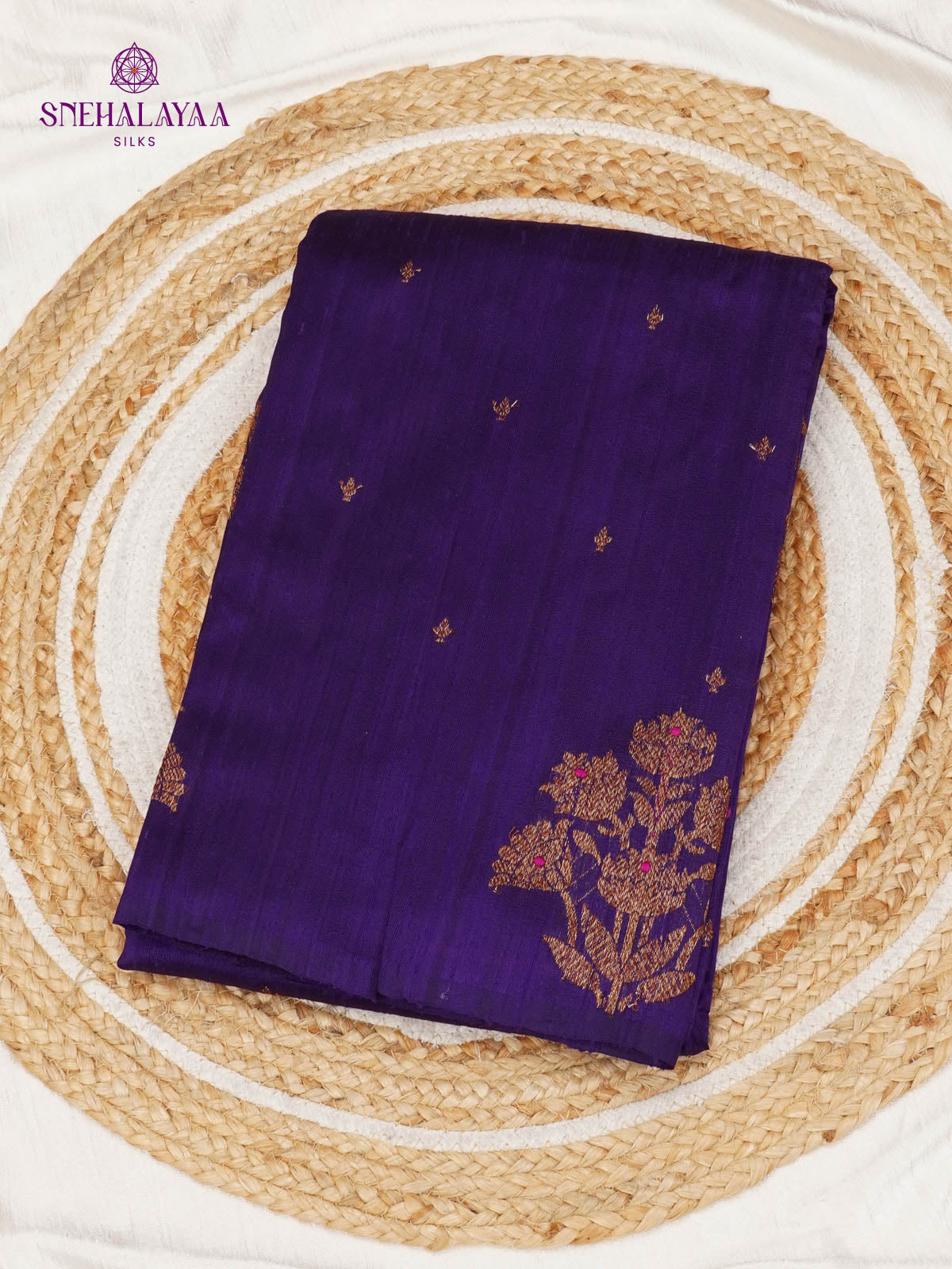 Purple Banaras Raw Silk Saree