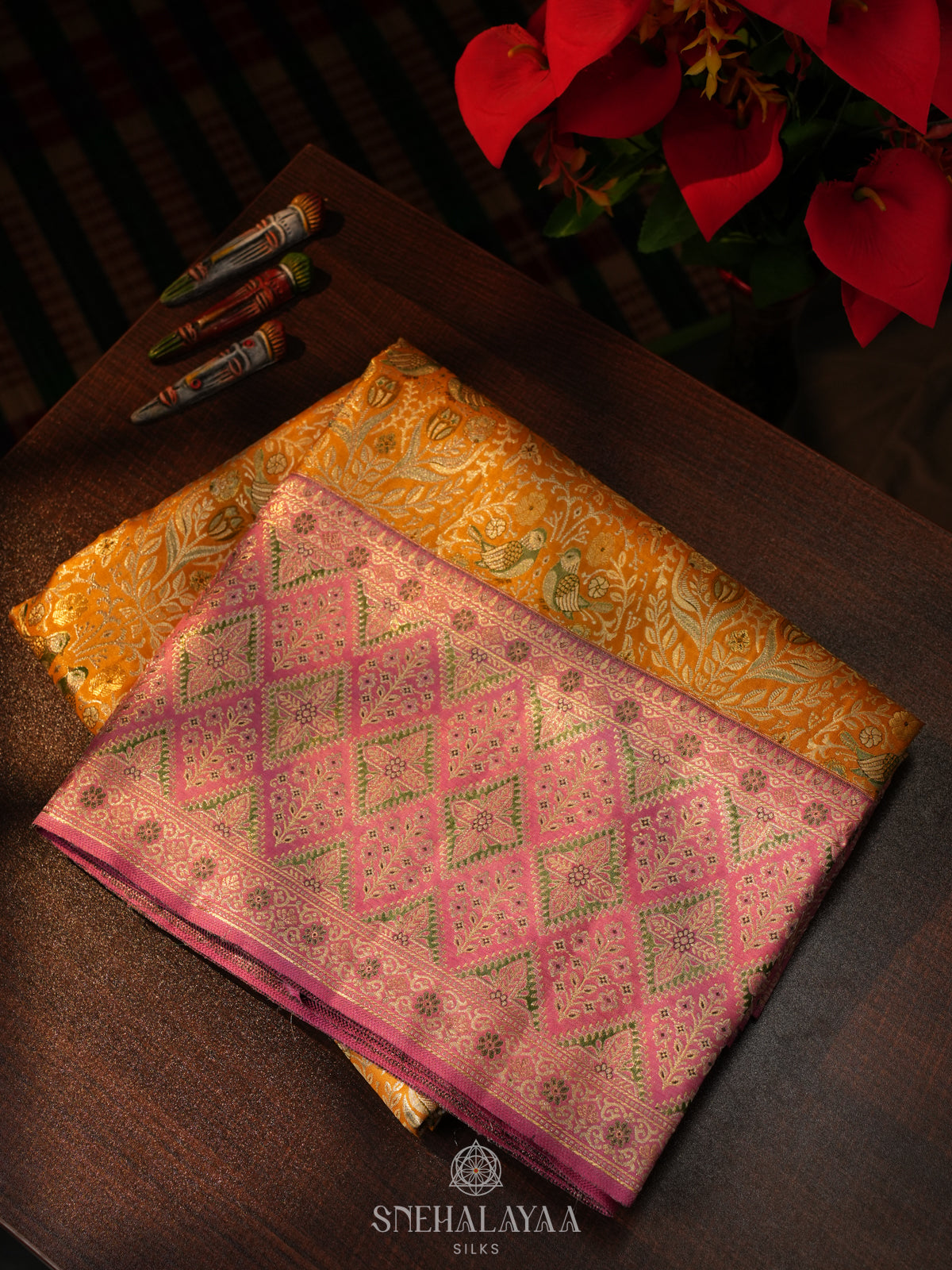Yellow Kanjivaram Silk Saree