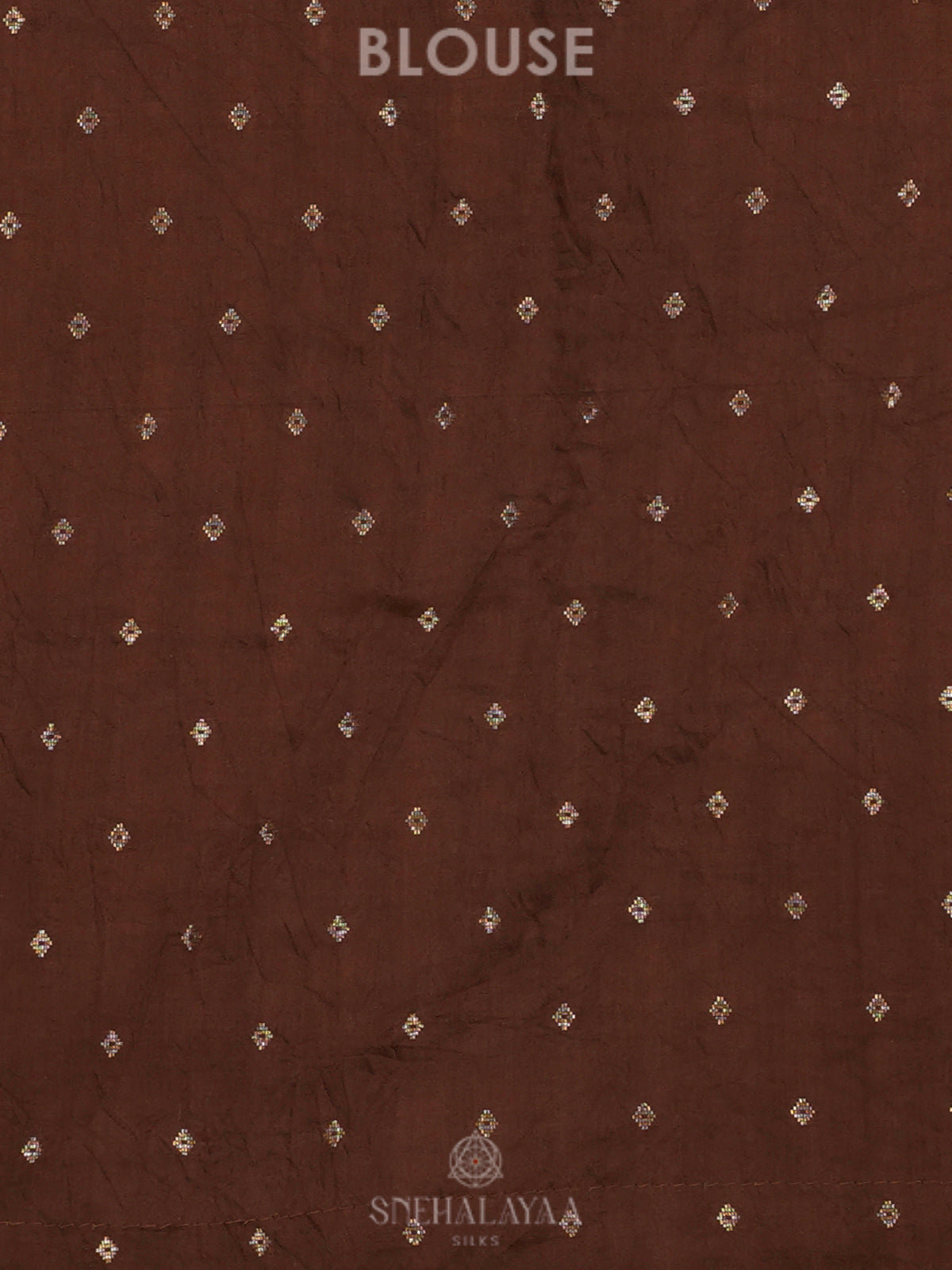 Cream Banaras Crepe Saree with Brown Border