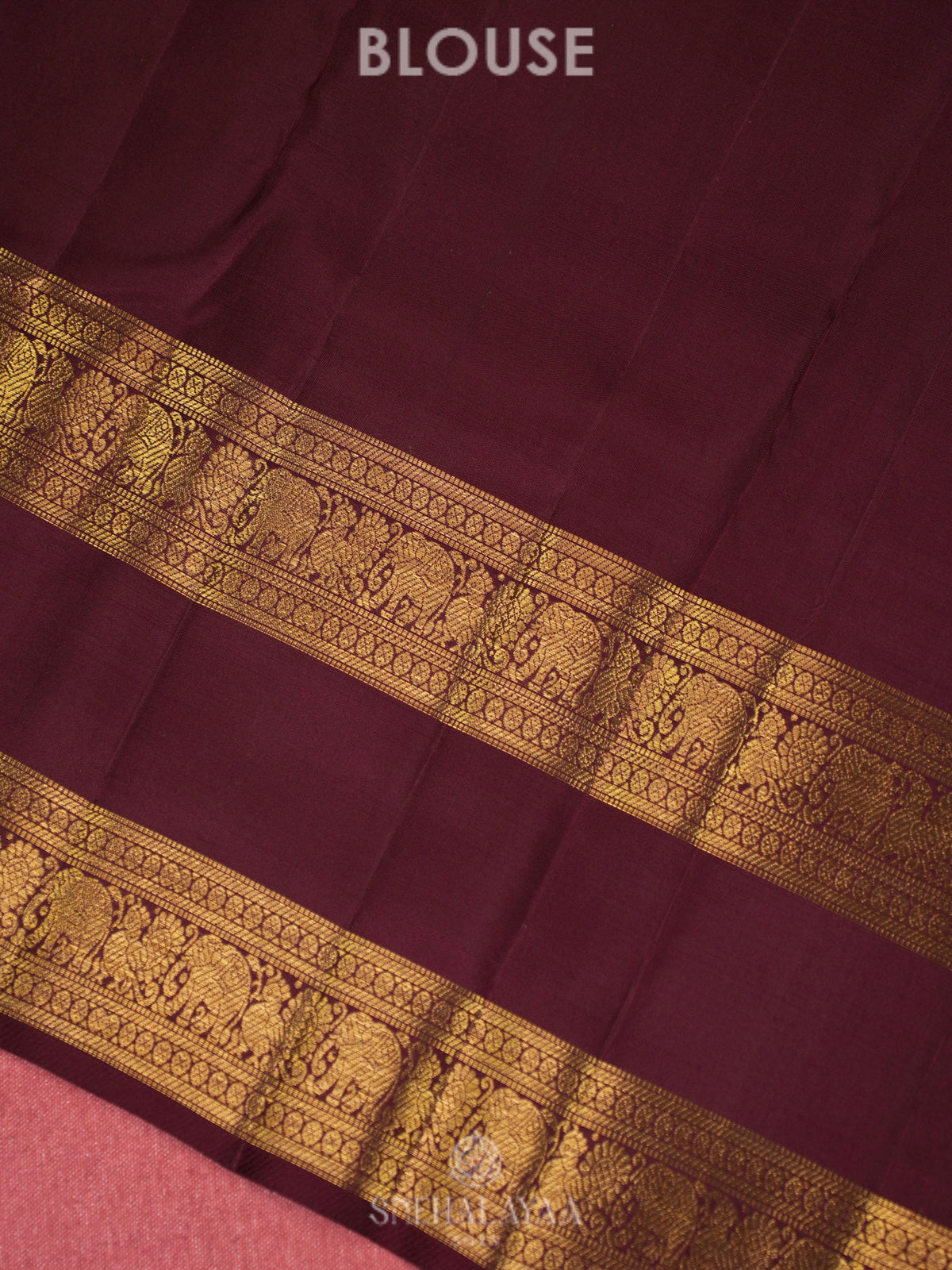 Chocolate Brown Kanjivaram Silk Saree