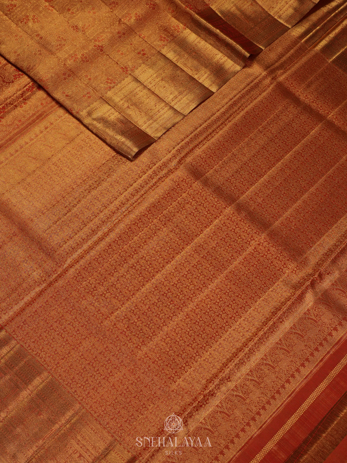 Orange Kanjivaram Silk Saree