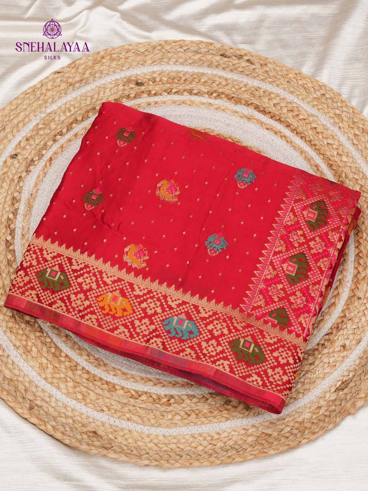 Maroon Banaras Silk Saree