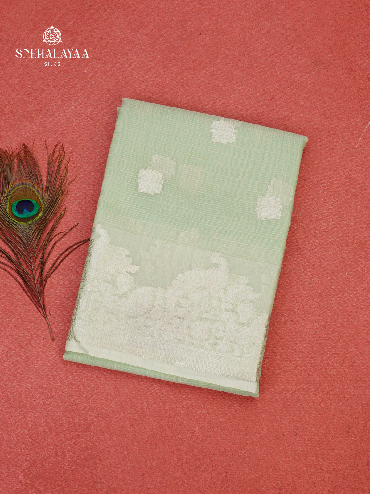 Pale Green Kota Saree