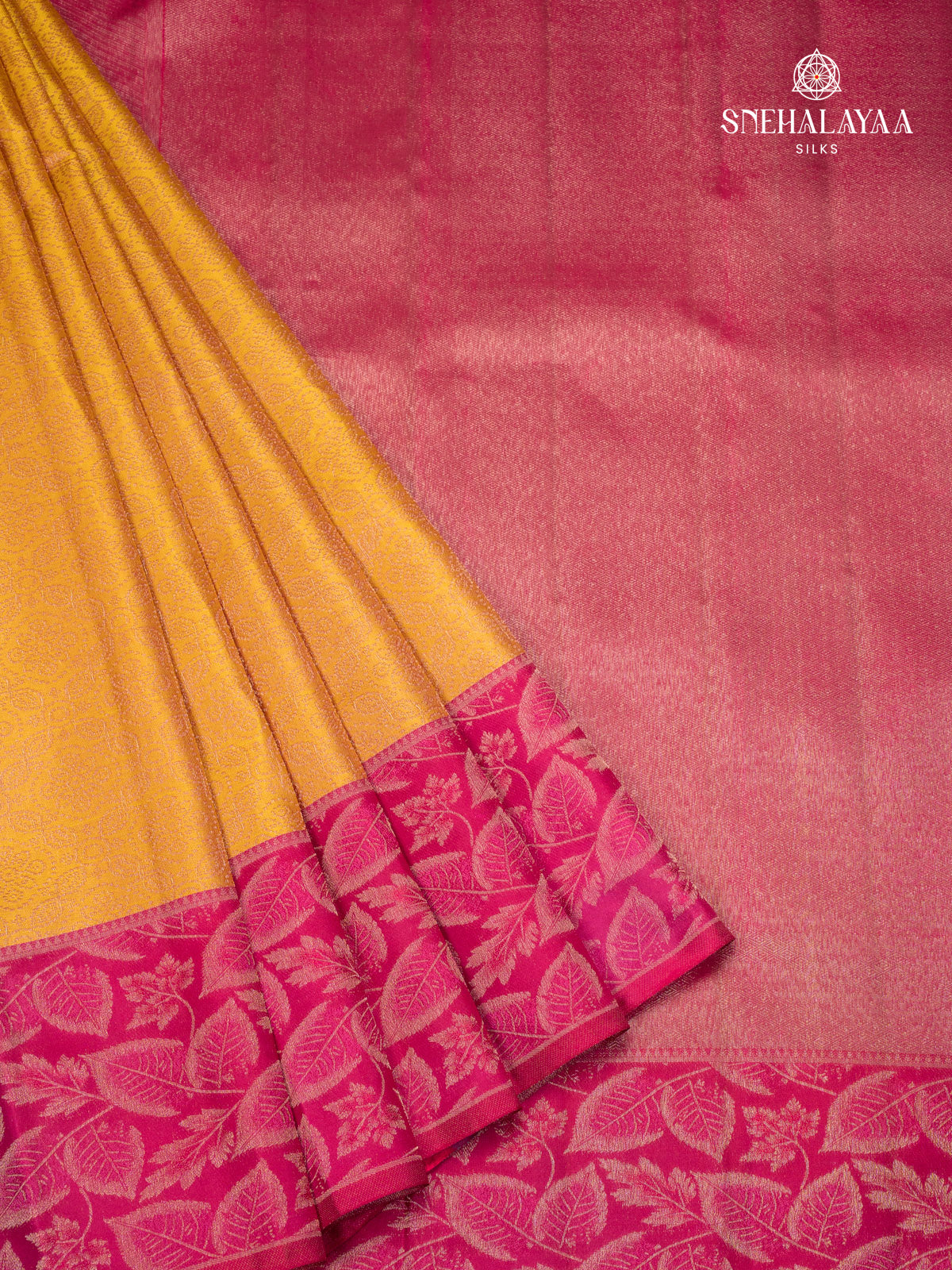 Yellow Kanjivaram Silk Saree