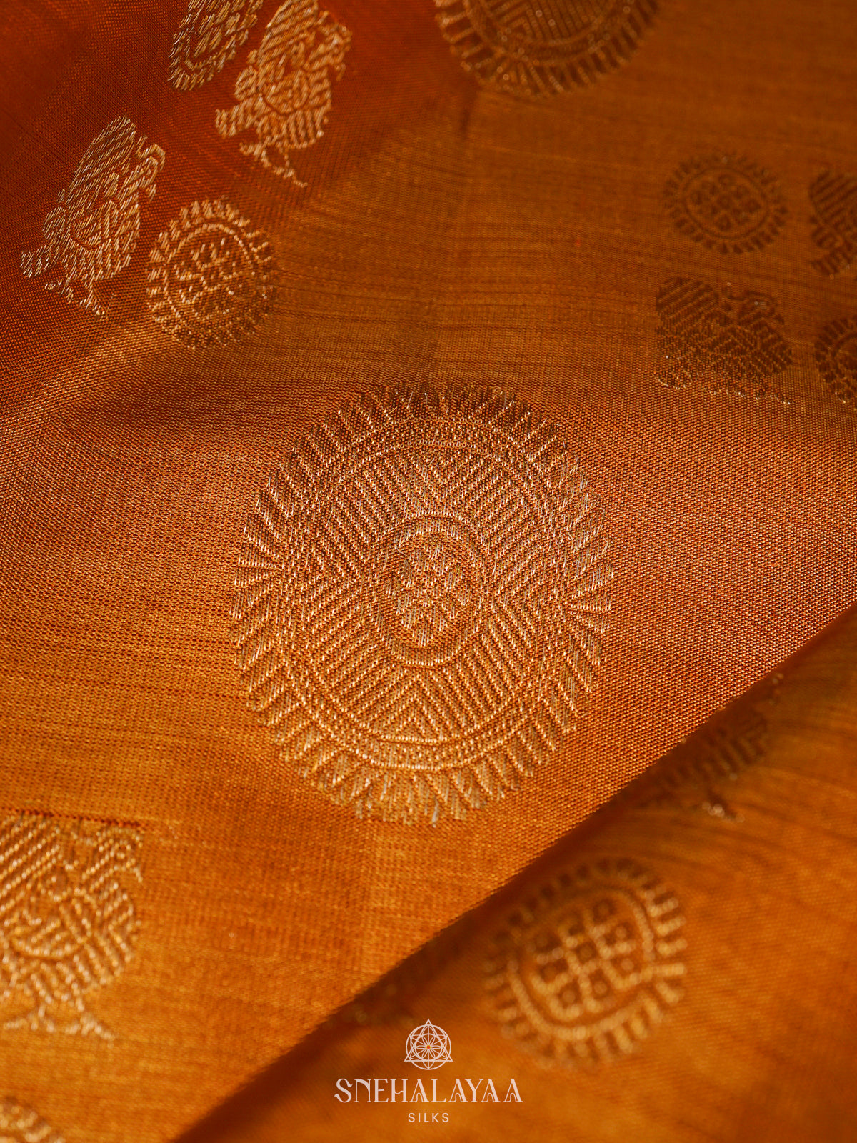 Orange Kanjivaram Silk Saree