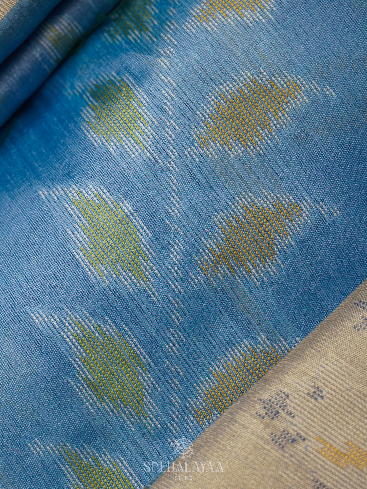 Pale Blue Tussar Saree