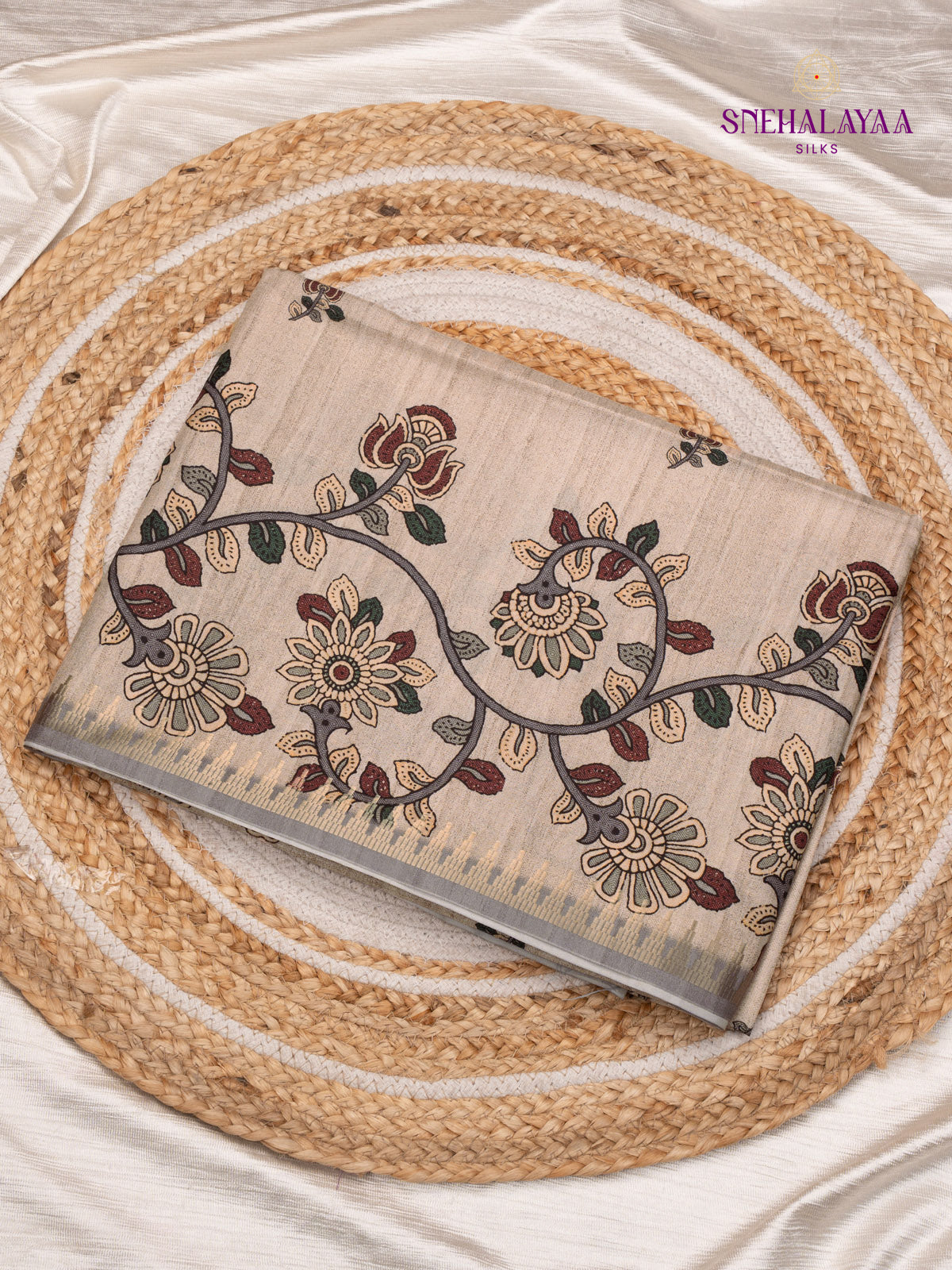 Pale Brown Dola Saree