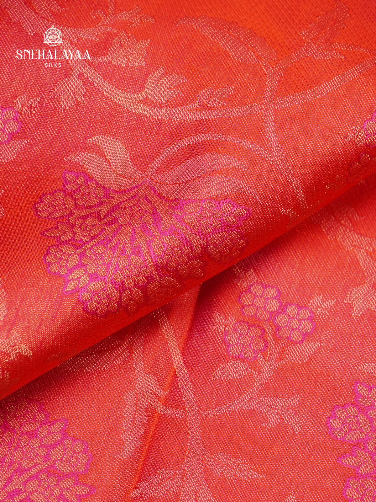 Orange Kanjivaram Silk Saree