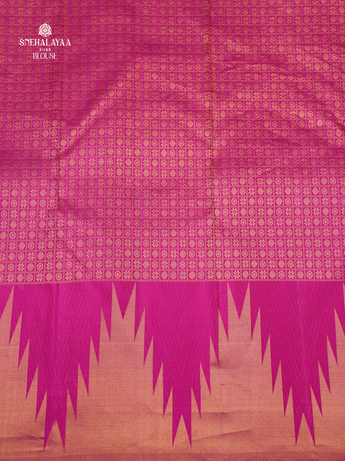 Rani Pink Kanjivaram Silk Saree