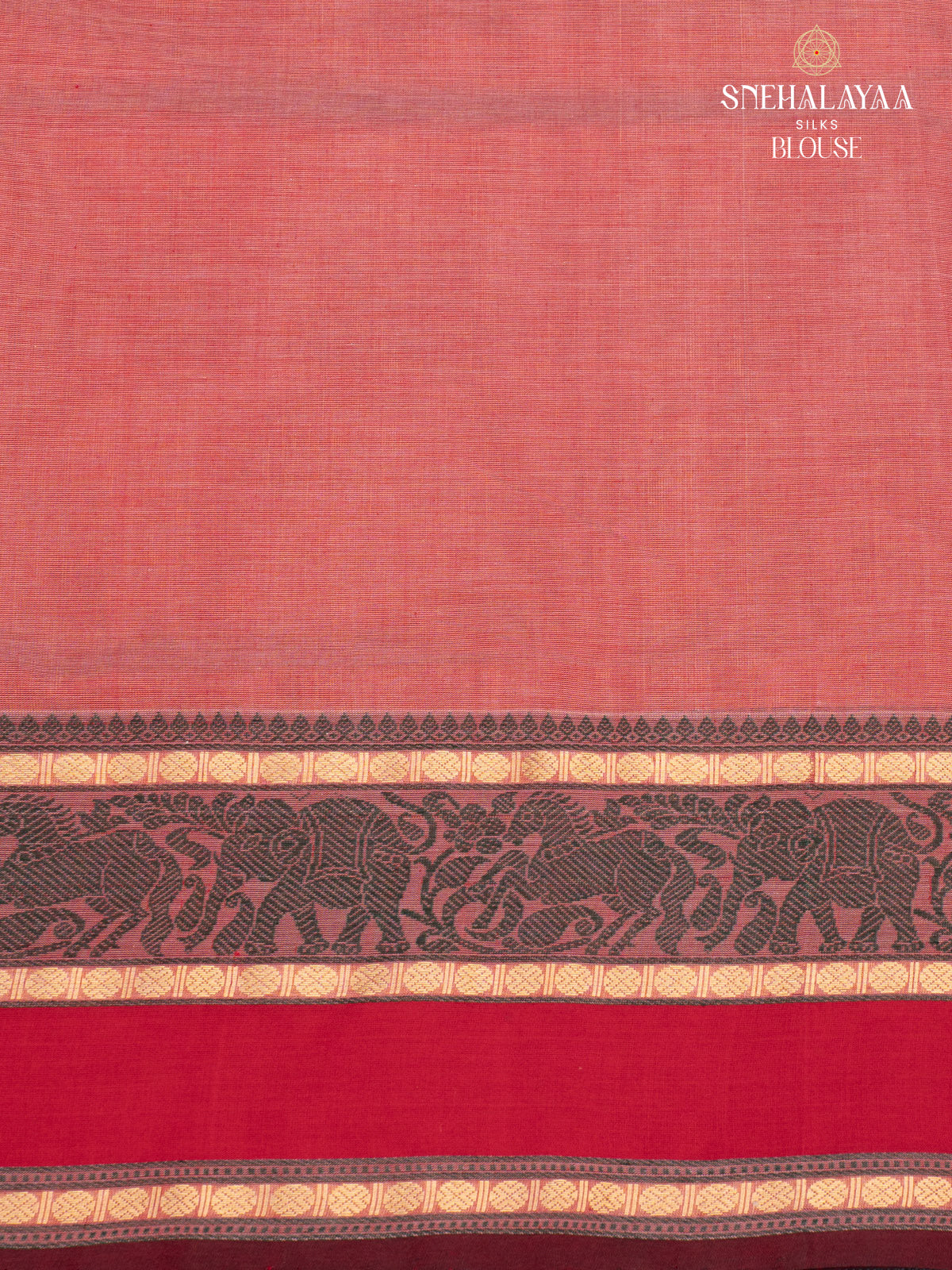 Light orange Kanchi Cotton Saree