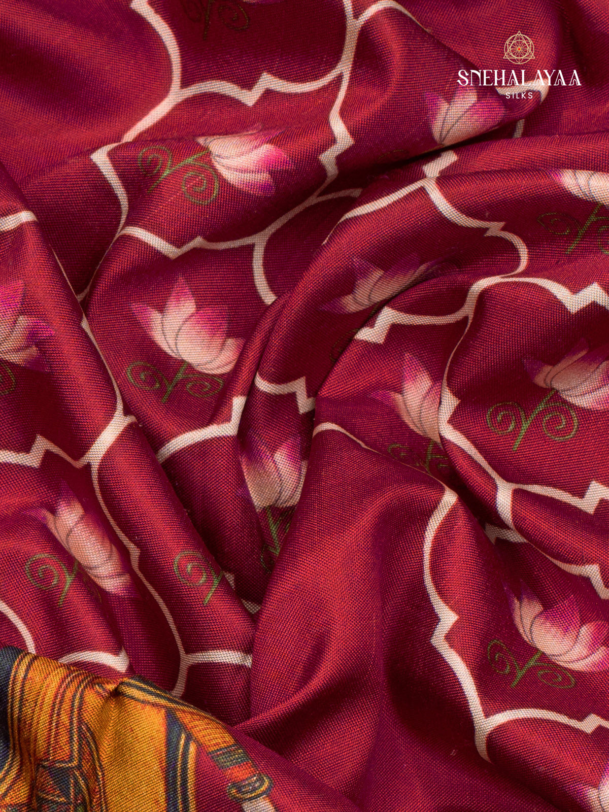 Purple Printed Kanjivarm Silk Saree