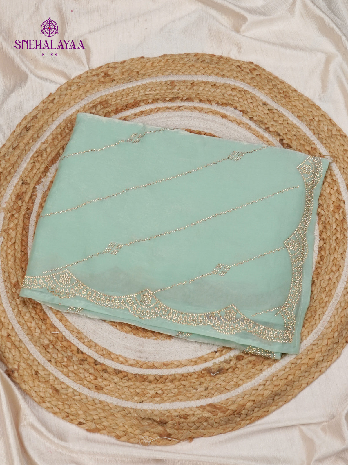 Pale Blue Designer Saree