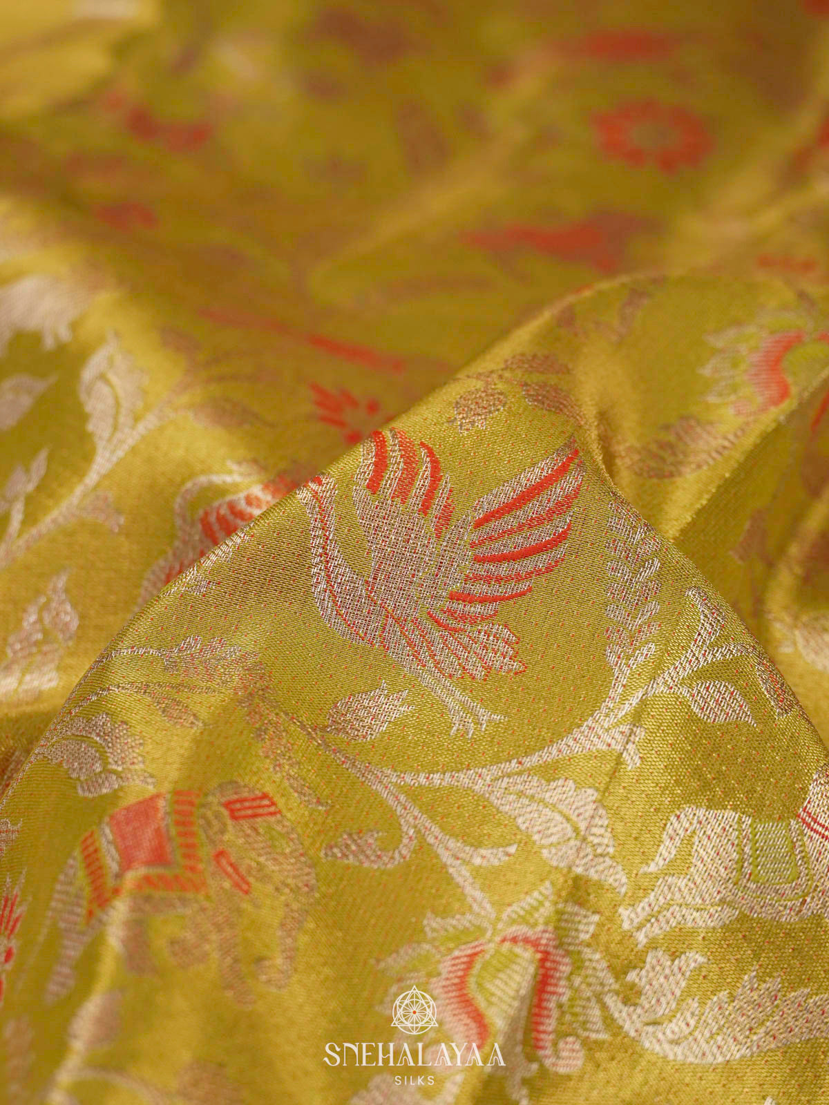 Yellow Art Silk Saree