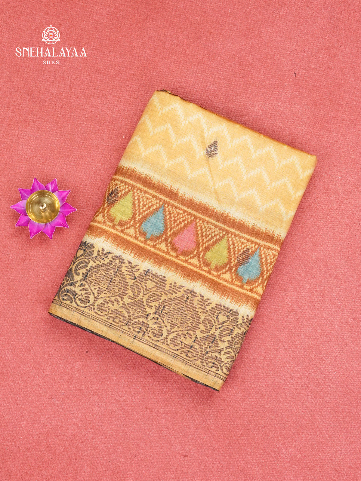 Mustard Yellow Jute Saree