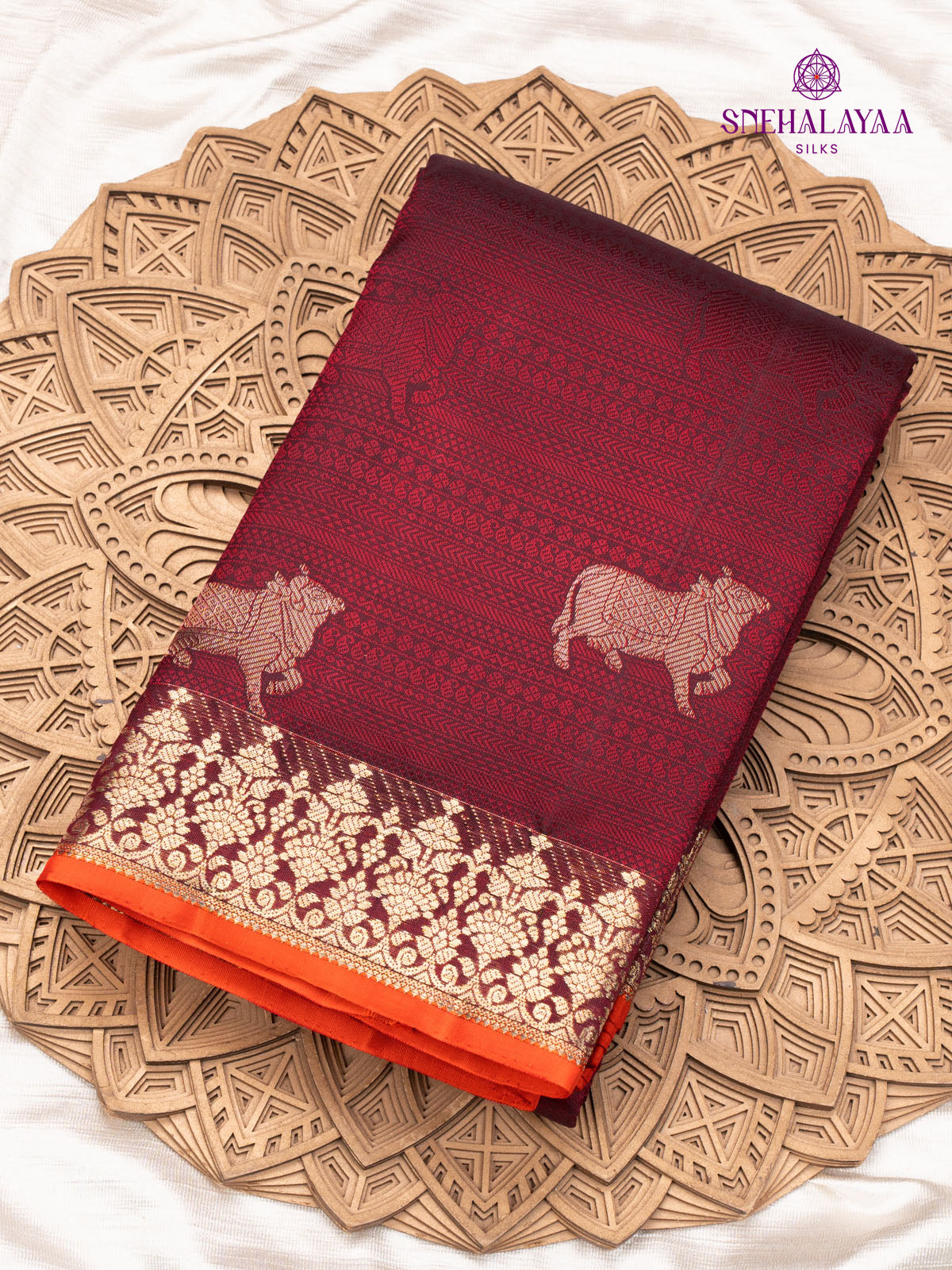 Maroon Kanjivaram Silk Saree