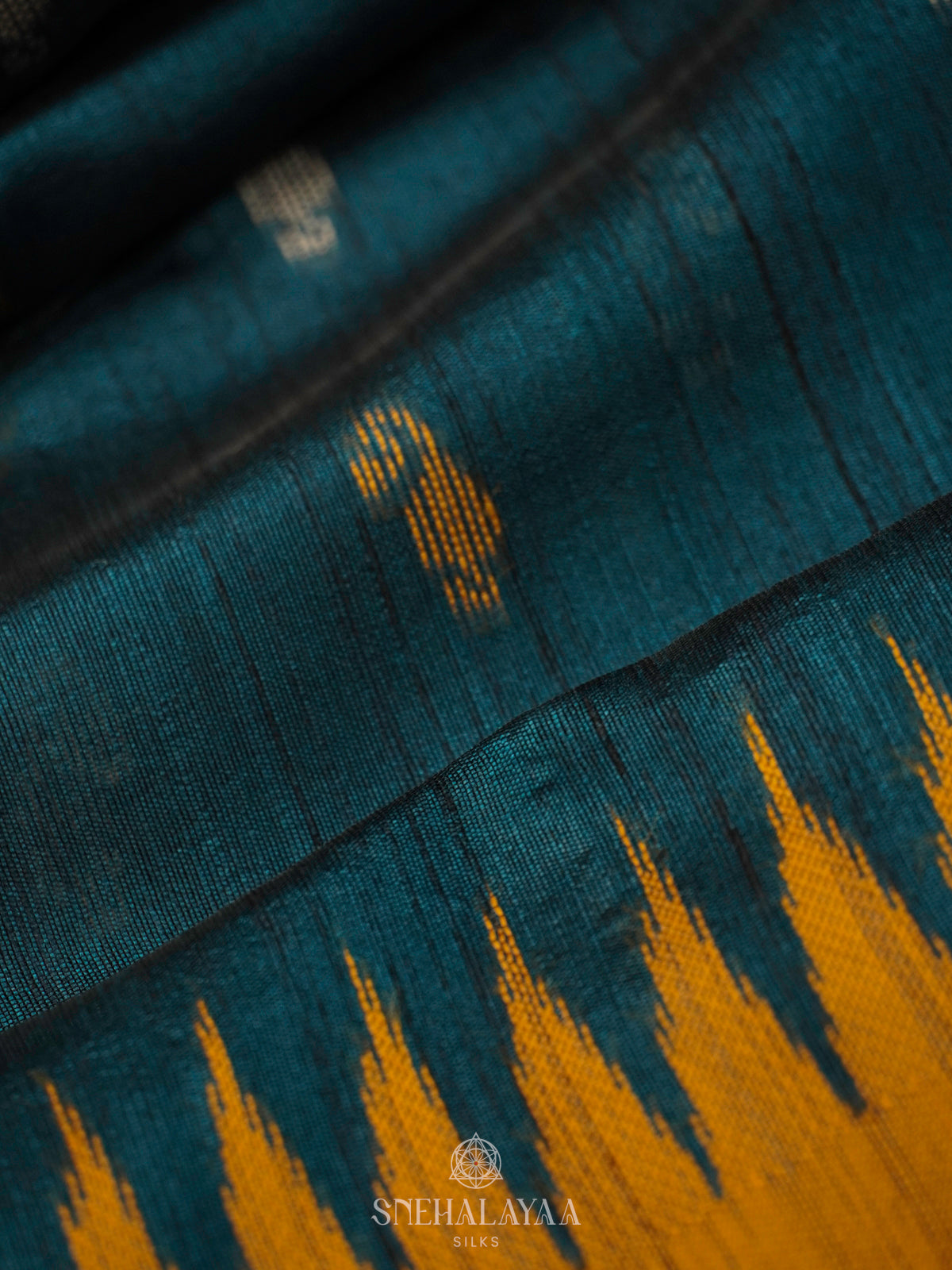 Teal Green Munga Tussar Saree
