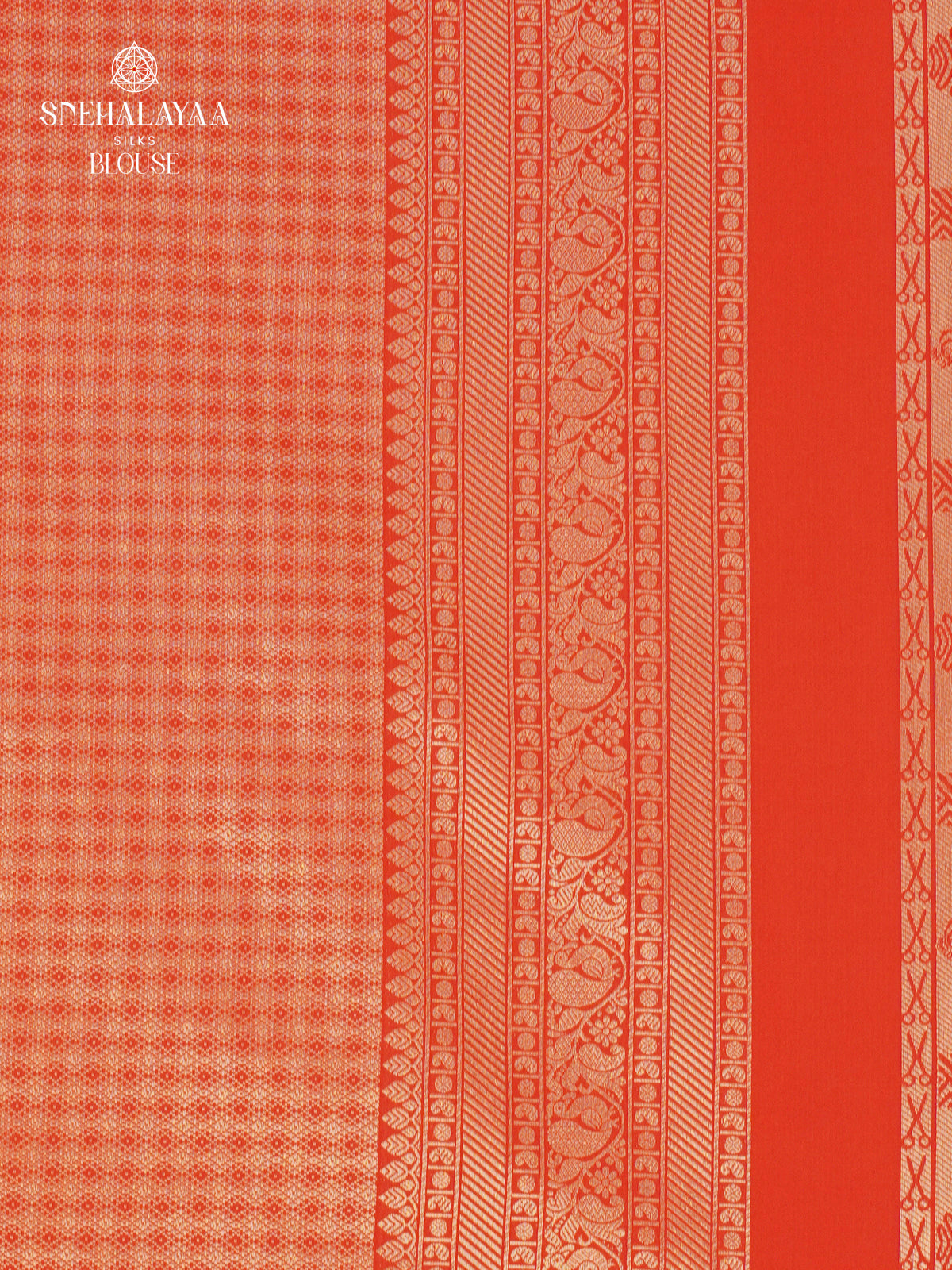 Rust Orange Tissue Paithani Saree
