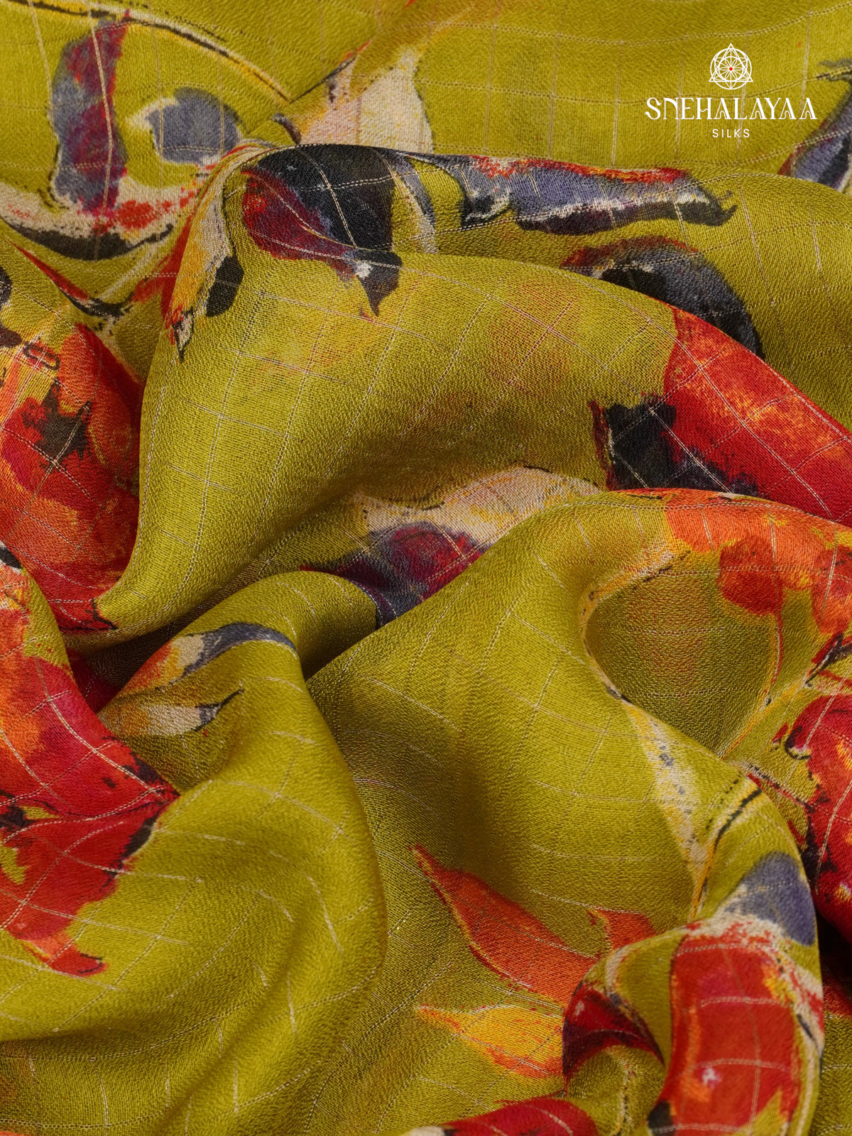 Olive Green Dola Silk Saree