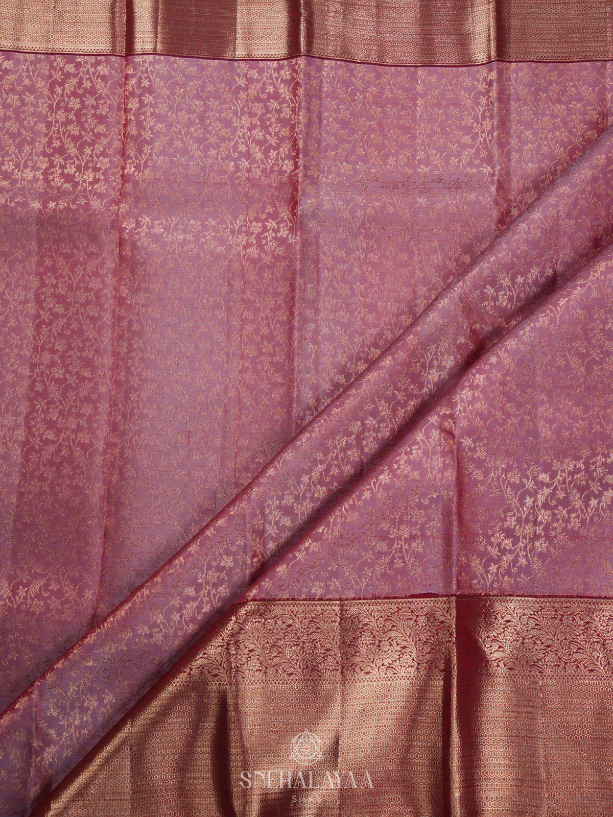 Lavender Kanjivaram Silk Saree