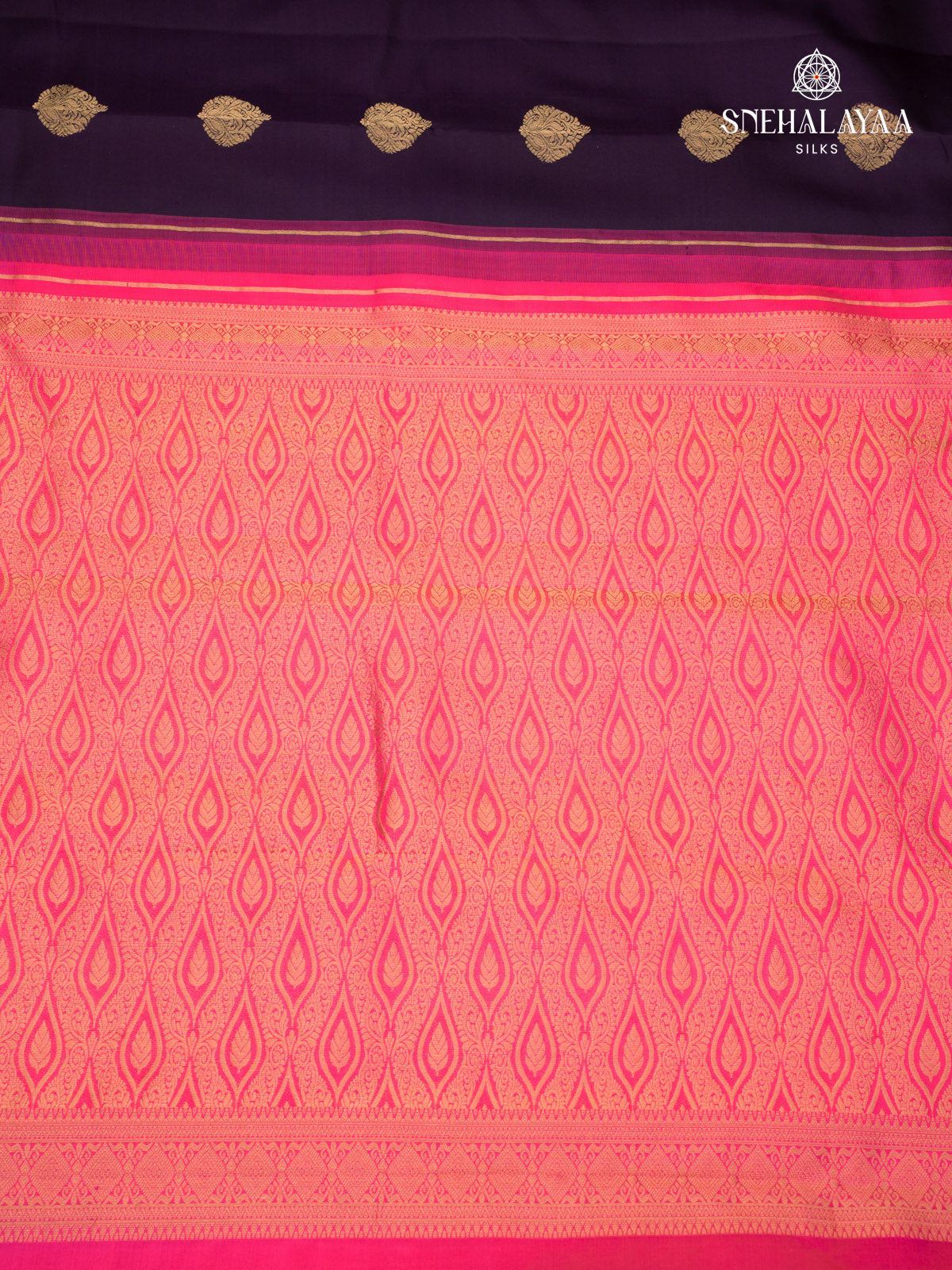 Royal Purple Korvai Kanjivaram Silk Saree