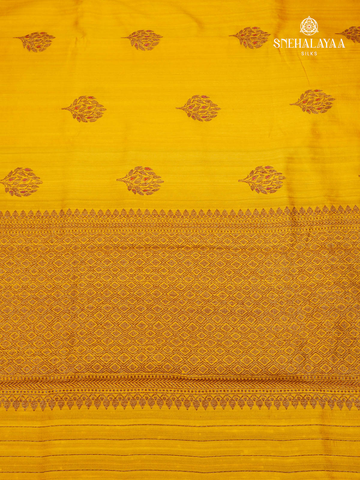 Yellow Banaras Raw Silk Saree