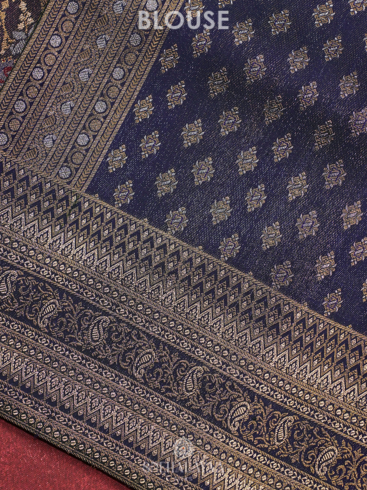 Navy Blue Kanjivaram Silk Saree