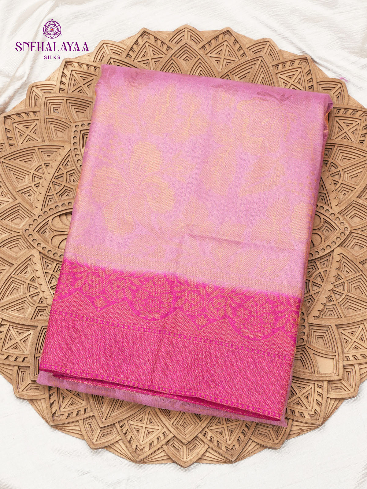 Pink Soft Silk Saree