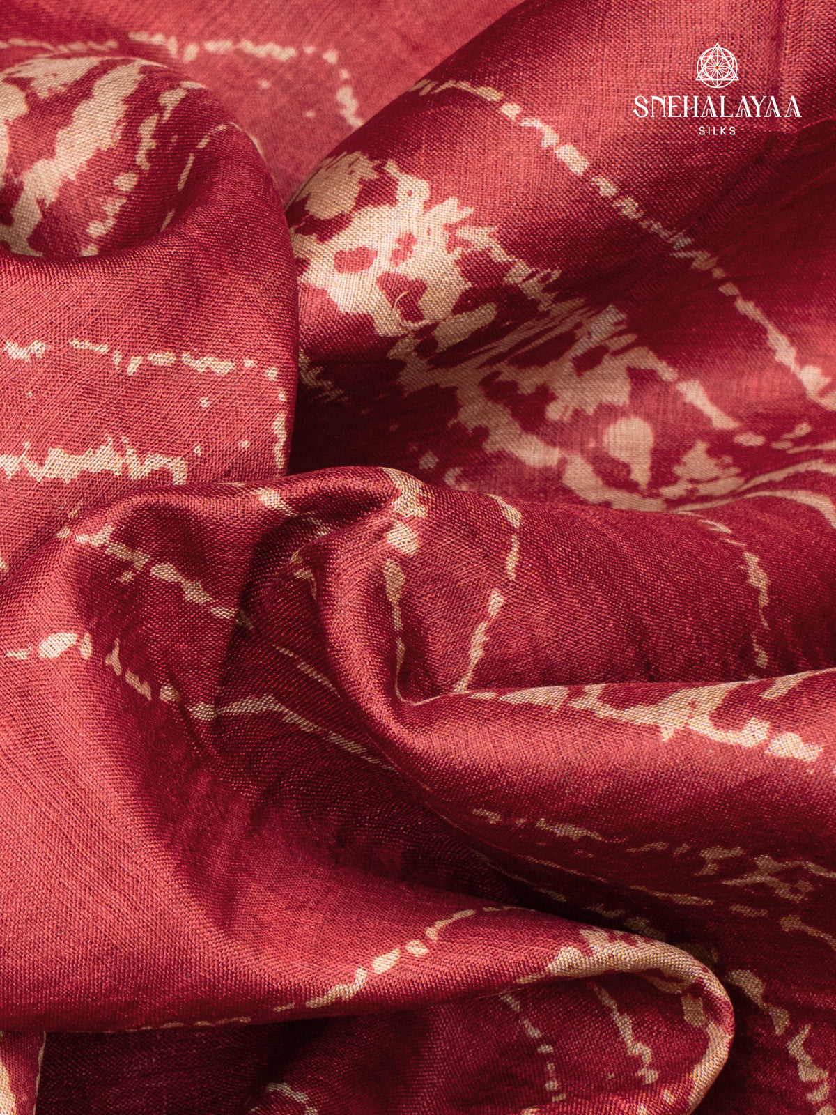 Maroon Tussar Saree