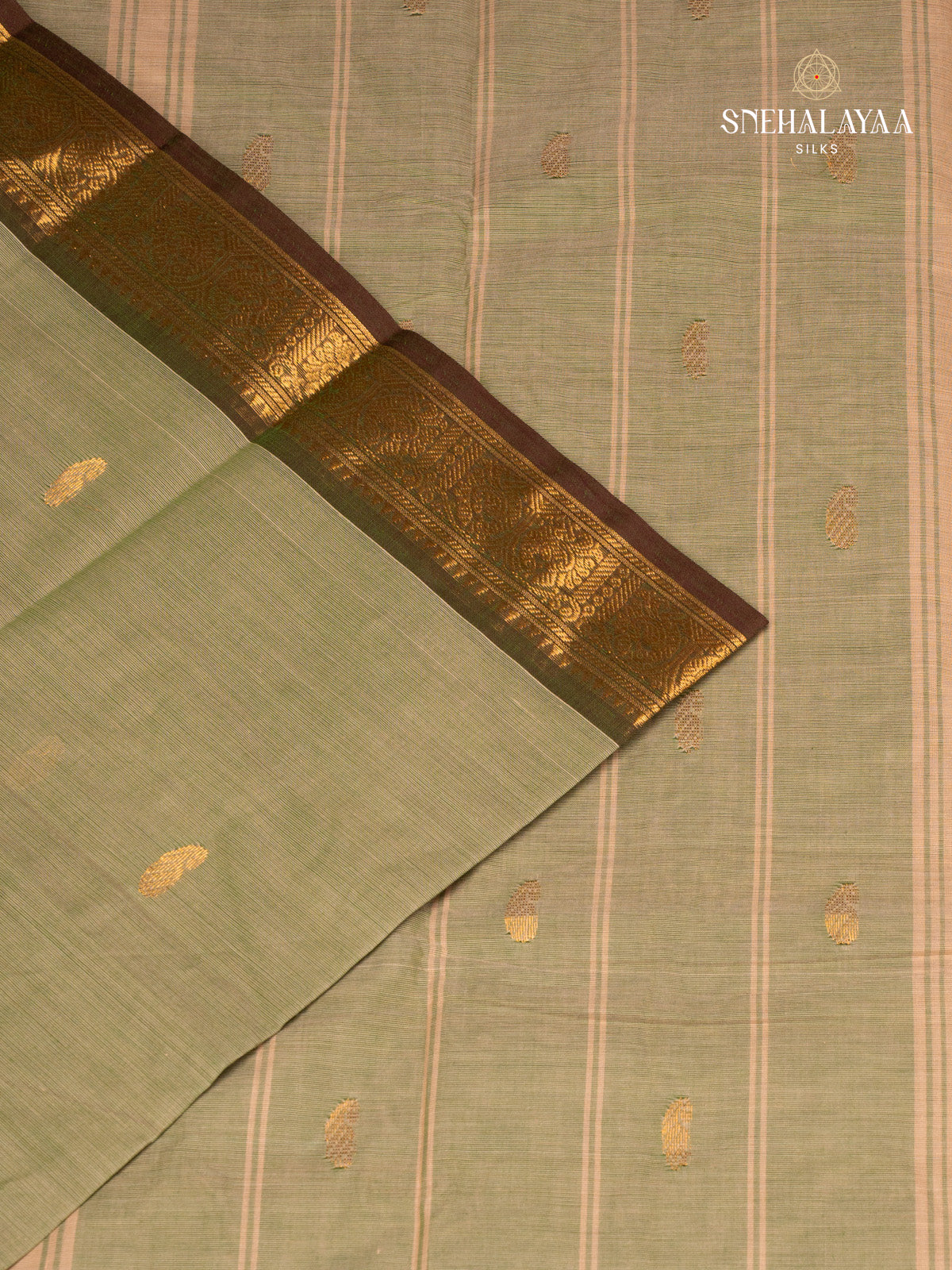 Light Green Chettinad Cottonm Saree